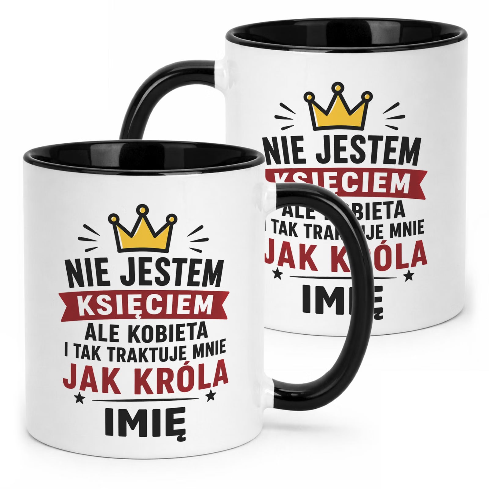 Czarny Kubek personalizowany z nadrukiem Dzień Chłopaka Mężczyzny Prezent