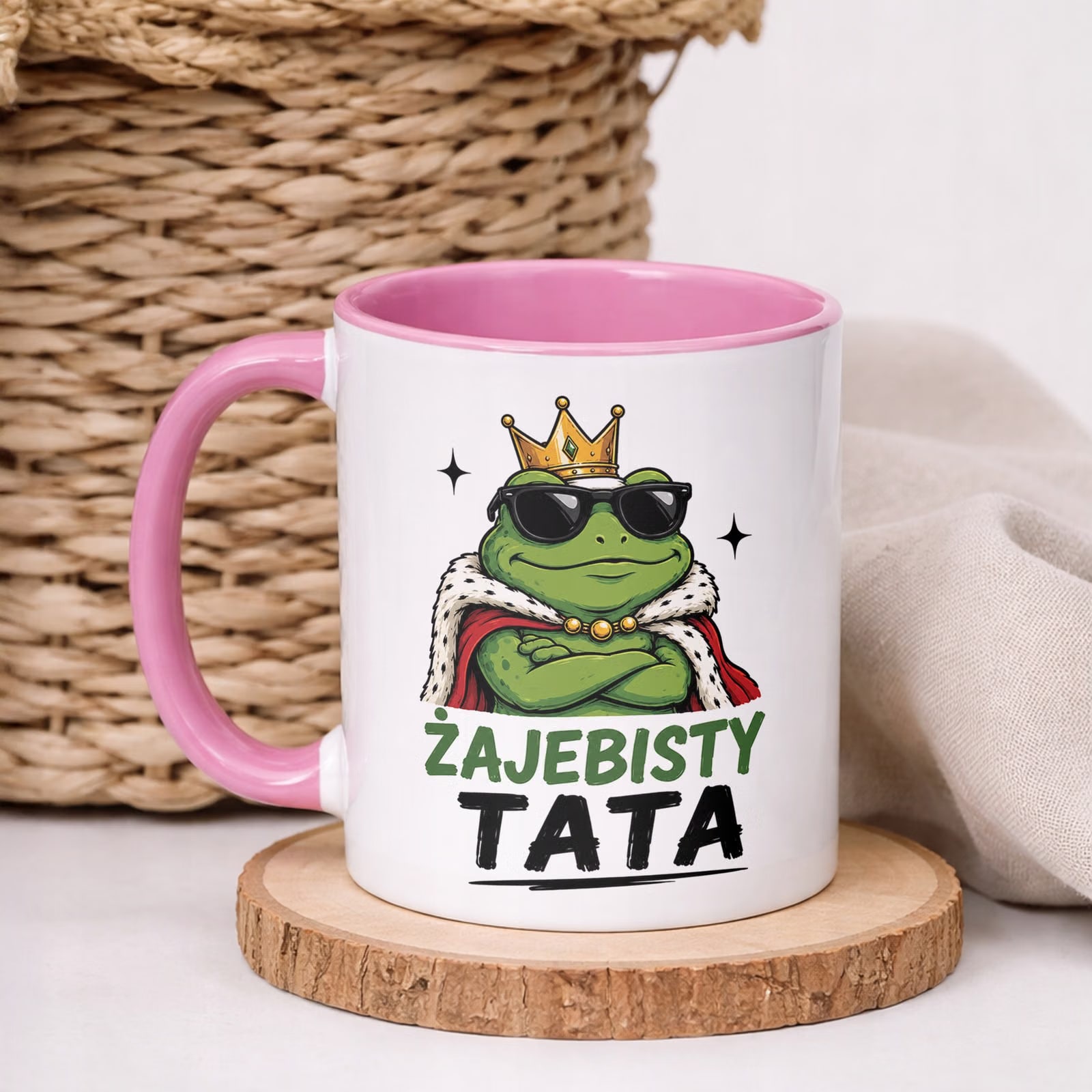 Kubek Różowy upominek na Dzień Ojca prezent dla taty