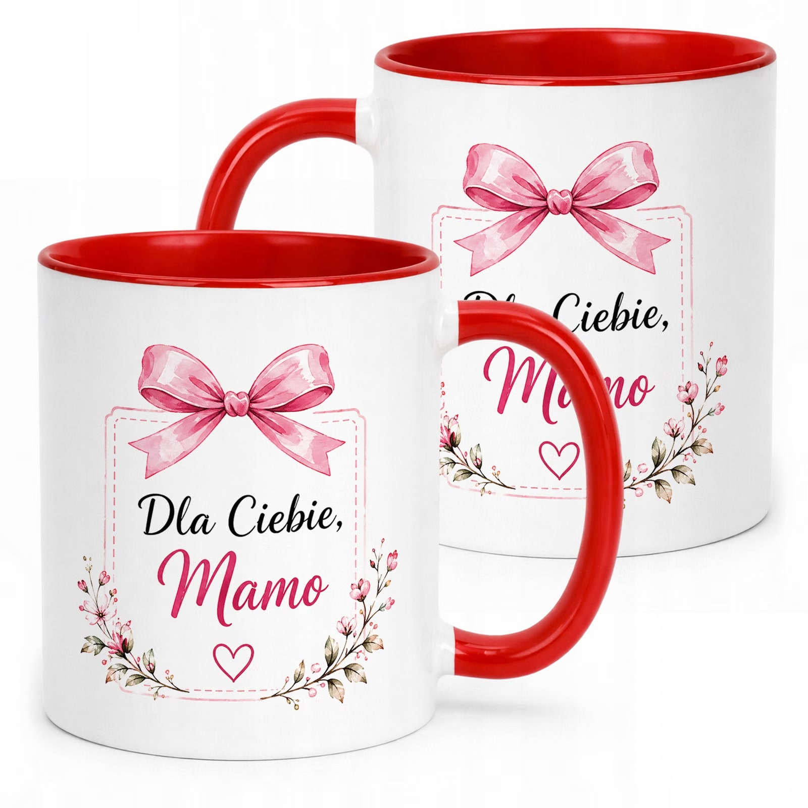 Prezent na Dzień Matki kubek czerwony dla mamy wyjątkowy upominek mamy