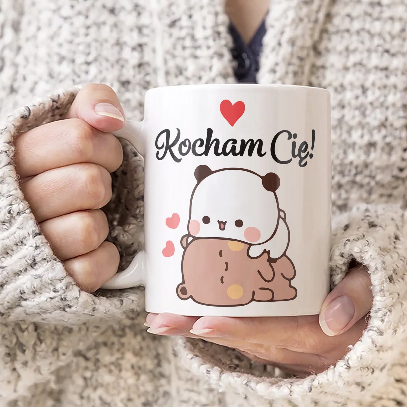 Kubek walentynkowy na Walentynki Kocham Cię Bubu Dudu Misie Prezent