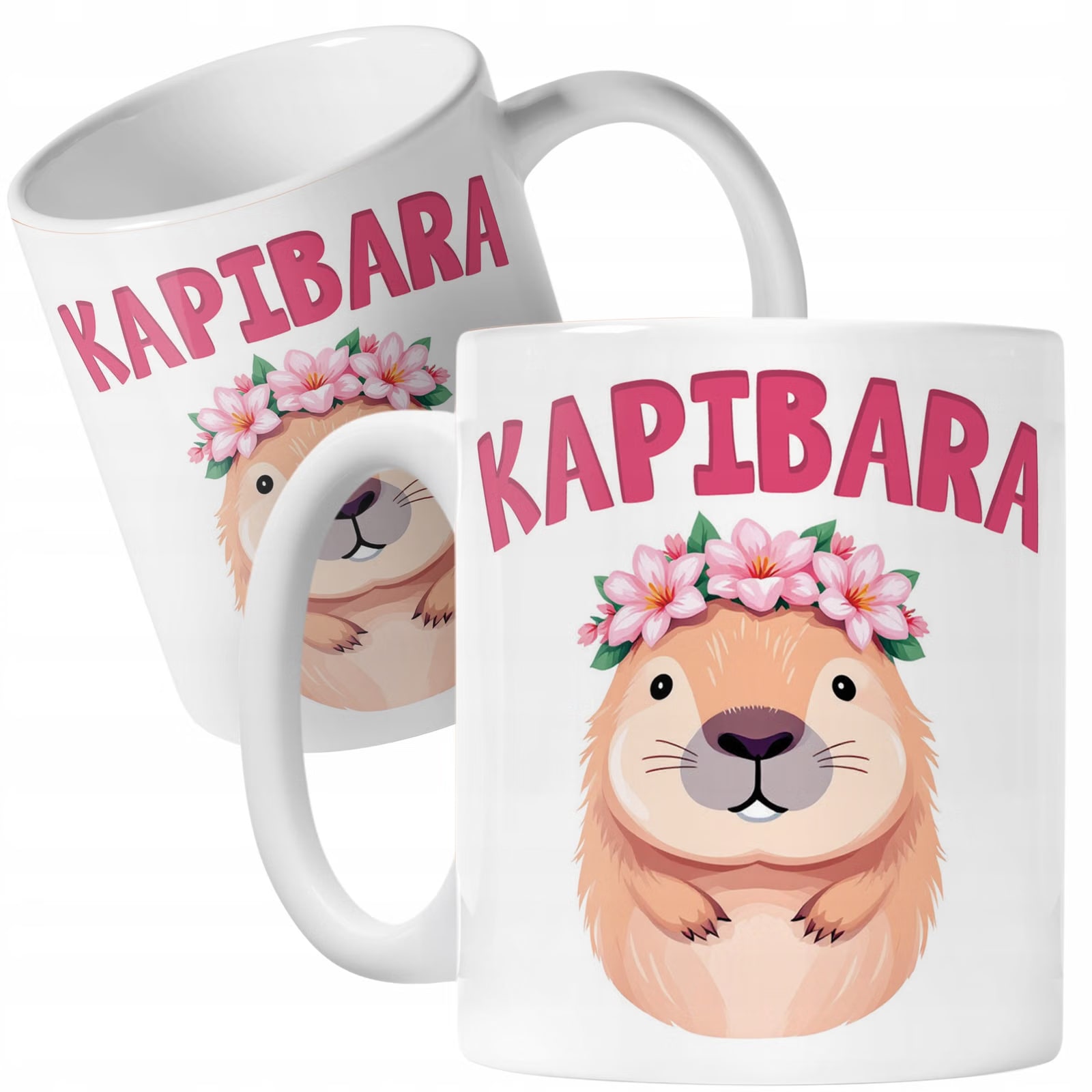 Zestaw Kubek + Poduszka Kapibara Capybara Zwierzak Słodki Dla Dzieci