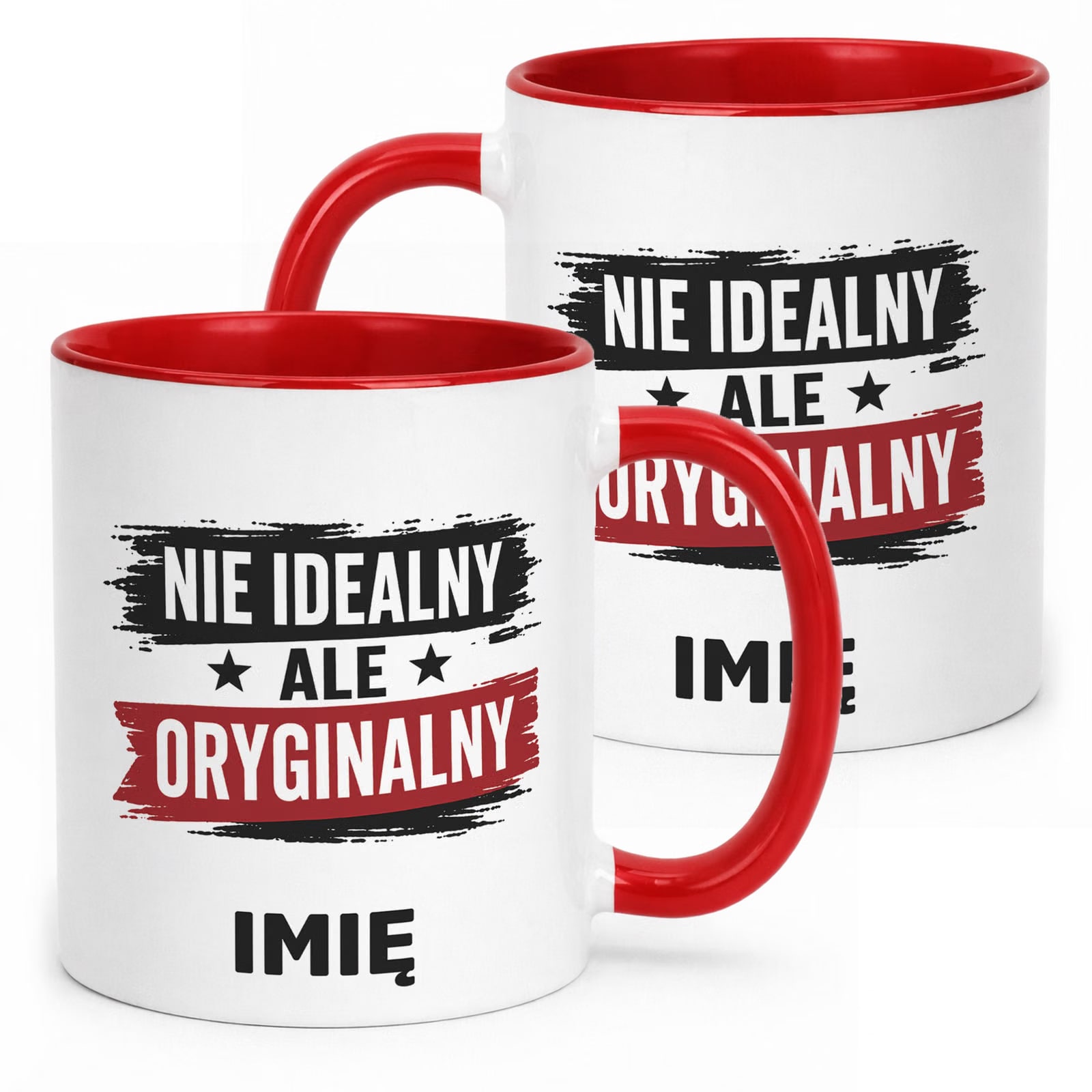 Czerwony Kubek personalizowany z nadrukiem Dzień Chłopaka Mężczyzny Prezent