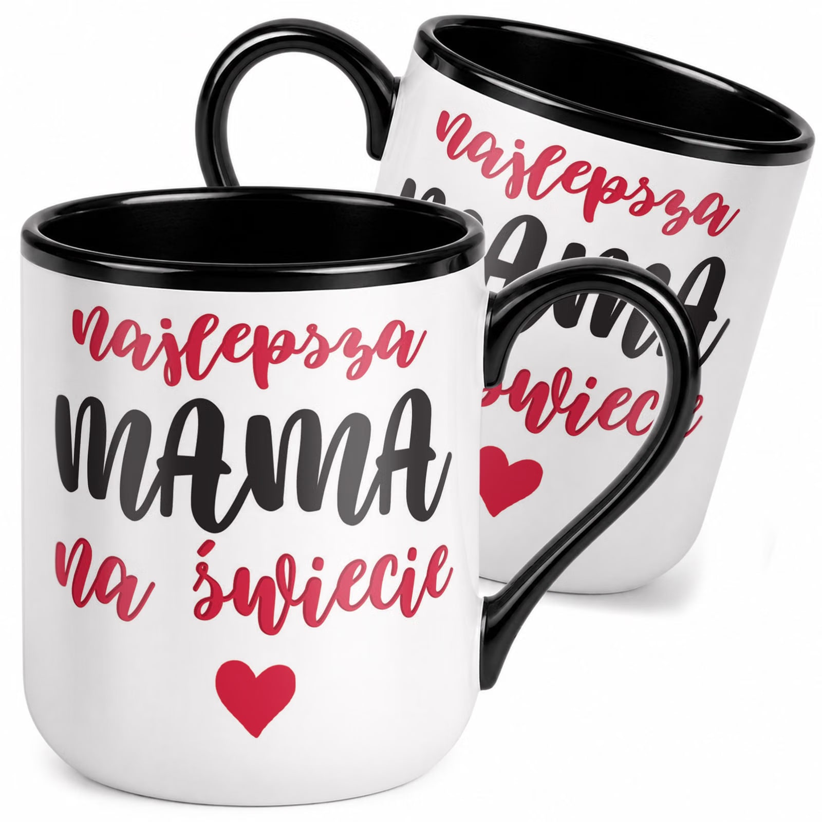 Kubek z nadrukiem Premium Czarny Dla Mamy Dzień Matki Upominek Prezent