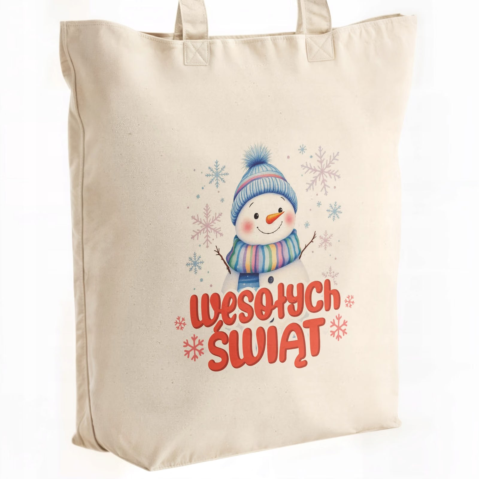 Torba shopper bawełniana premium święta boże narodzenie z nadrukiem