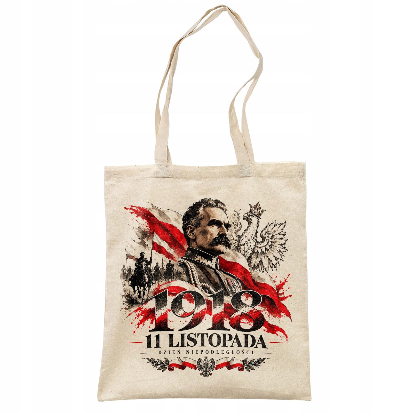 Torba shopper ecru patriotyczna święto niepodległości z nadrukiem