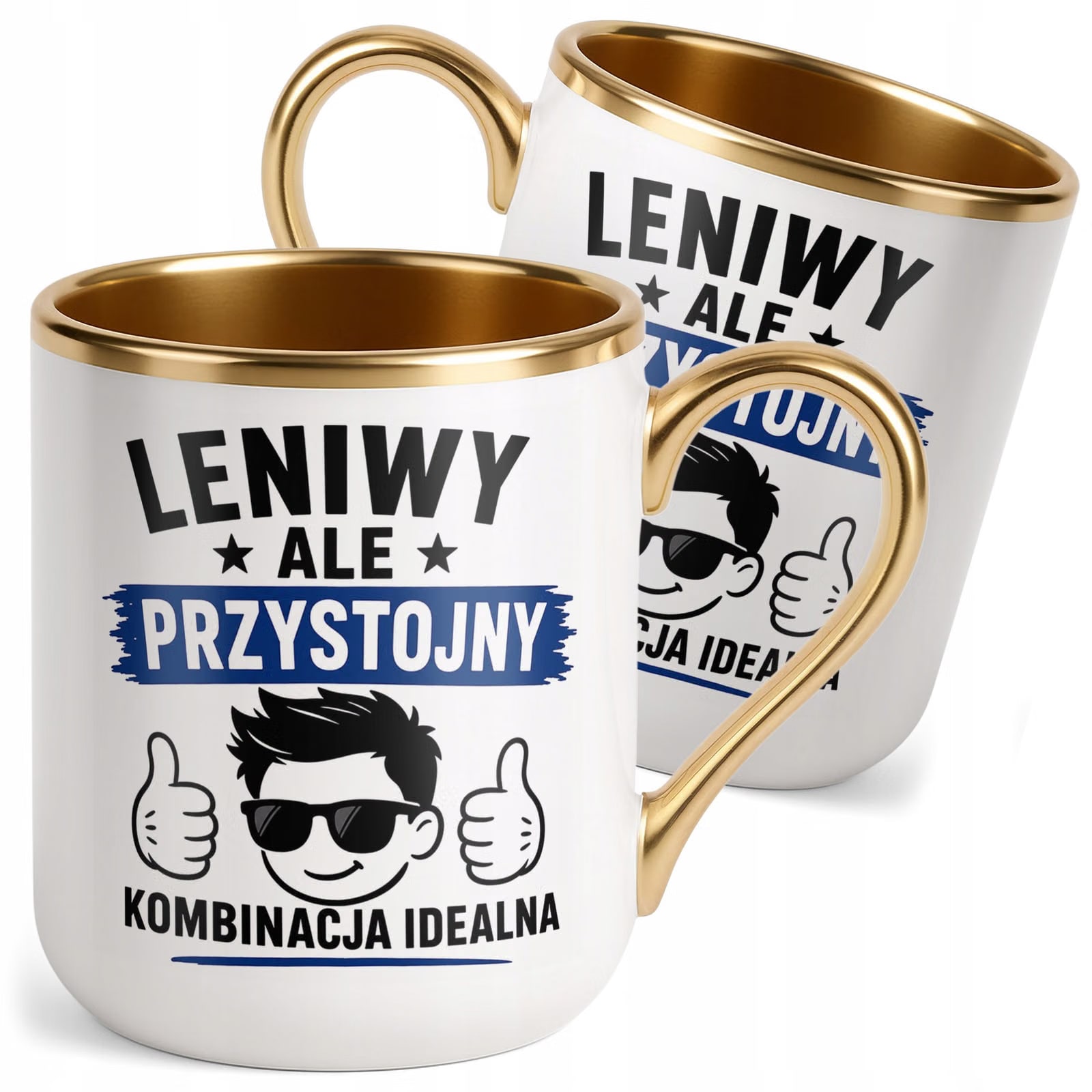 Kubek z nadrukiem Premium Złoty Dzień Chłopaka Mężczyzny Prezent