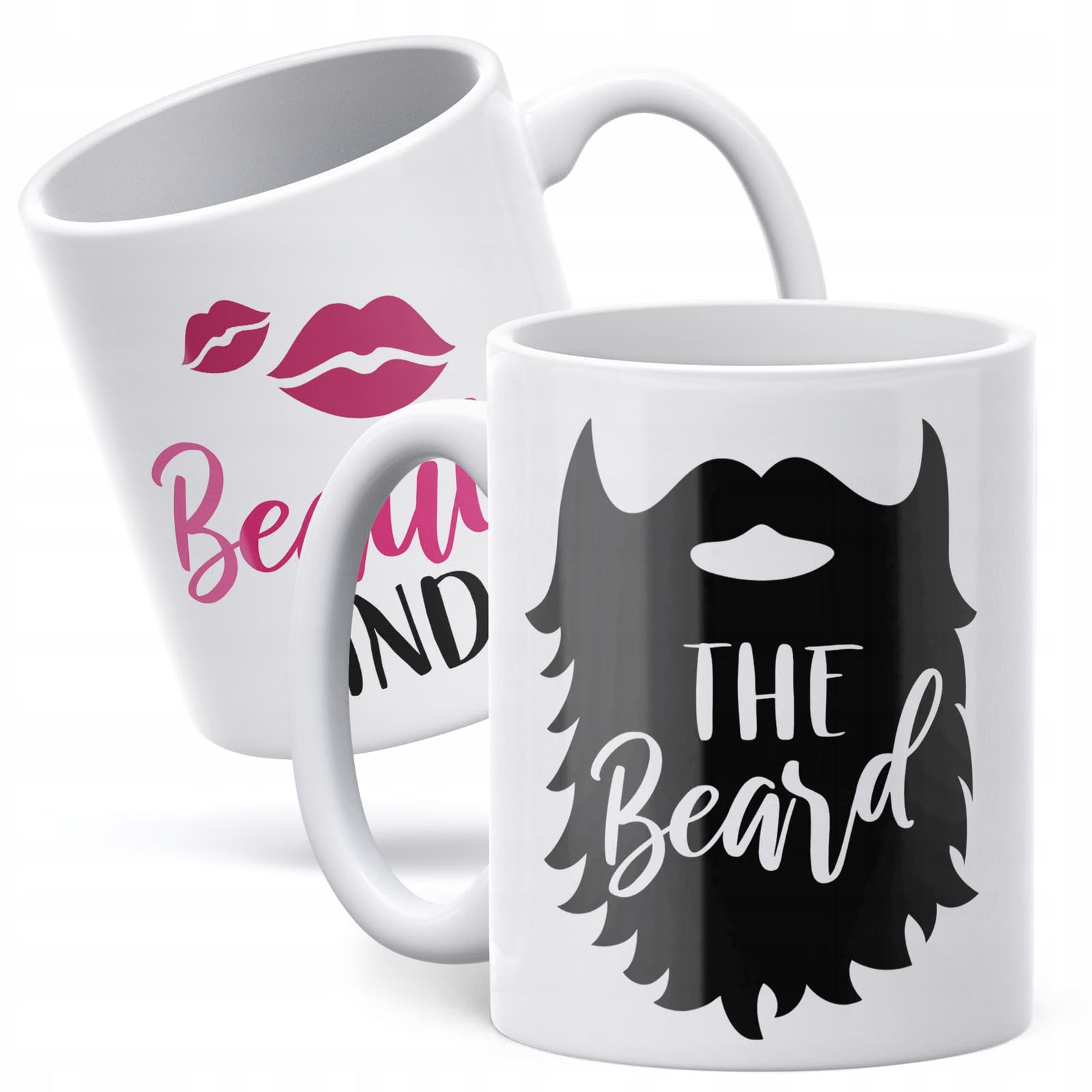 Zestaw kubków na Walentynki Beauty and The Beard Prezent Dla Pary Upominek