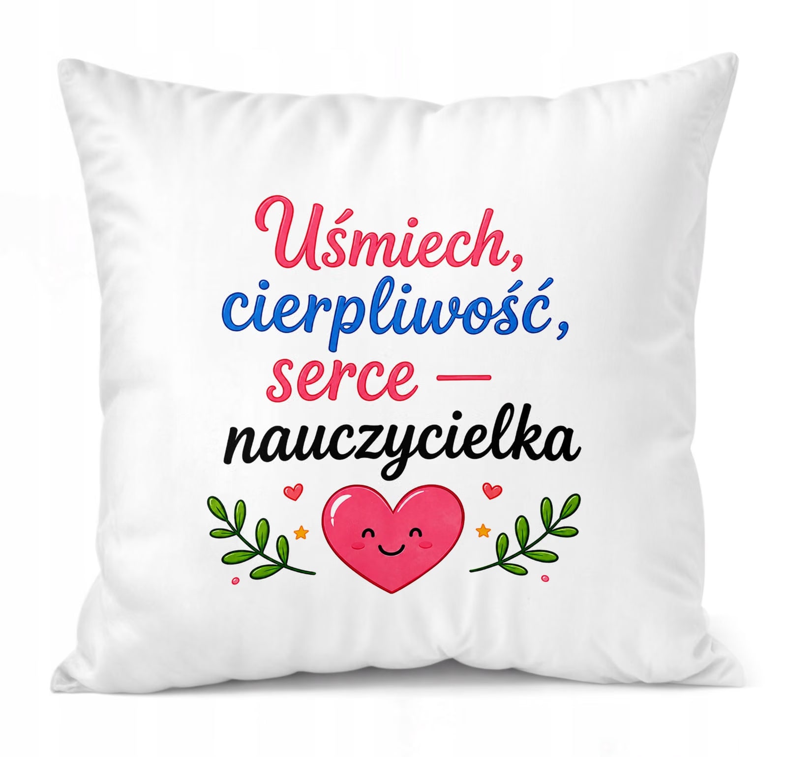 Poduszka Jasiek 38x38cm z Nadrukiem Dzień Nauczyciela Prezent Upominek