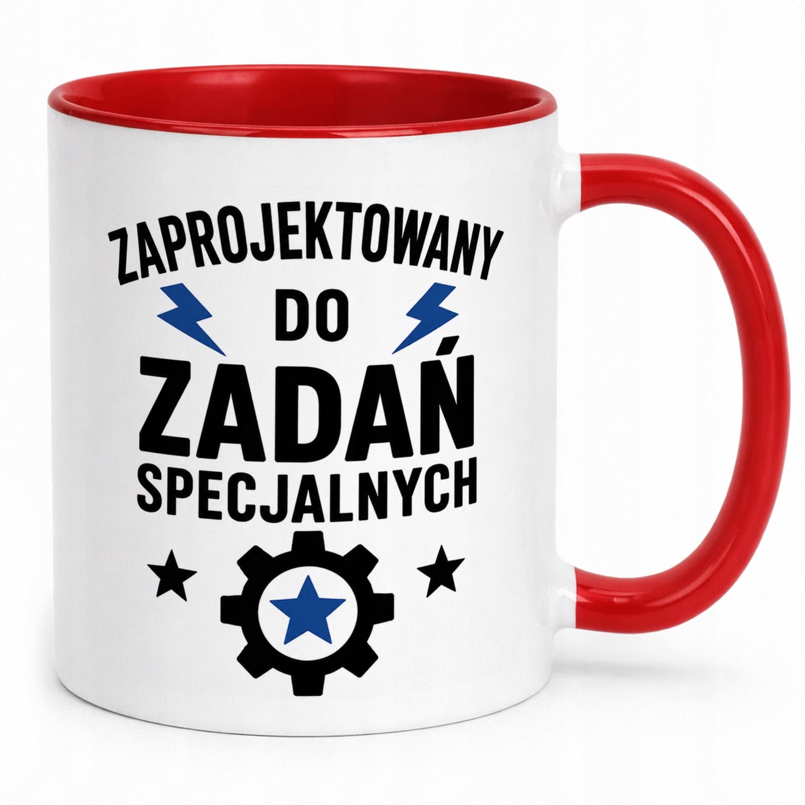 Czerwony Kubek z nadrukiem Dzień Chłopaka Mężczyzny Upominek Prezent