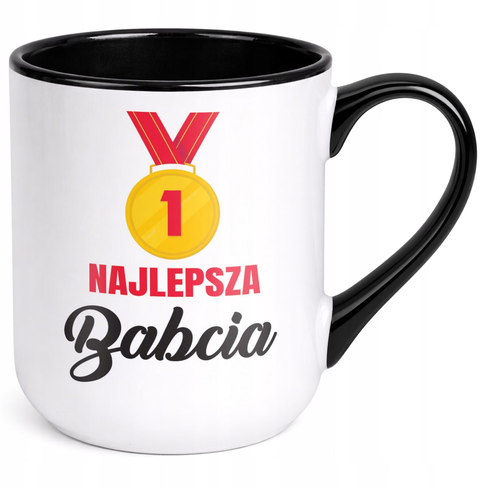 Kubek z nadrukiem Premium Czarny Dla Babci Dzień Babci Upominek Prezent