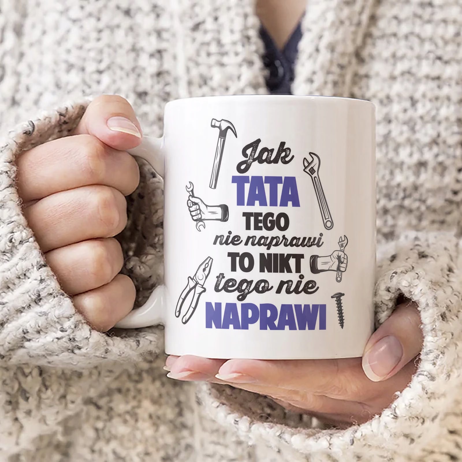 Kubek ceramiczny Dzień Ojca Dla Taty Jak Tata Tego Nie Naprawi