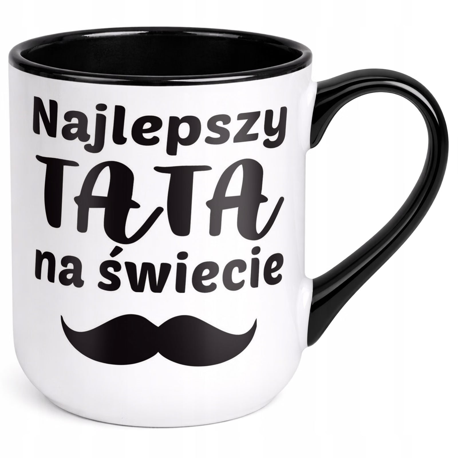 Kubek z nadrukiem Premium Czarny Dla Taty Dzień Ojca Upominek Prezent