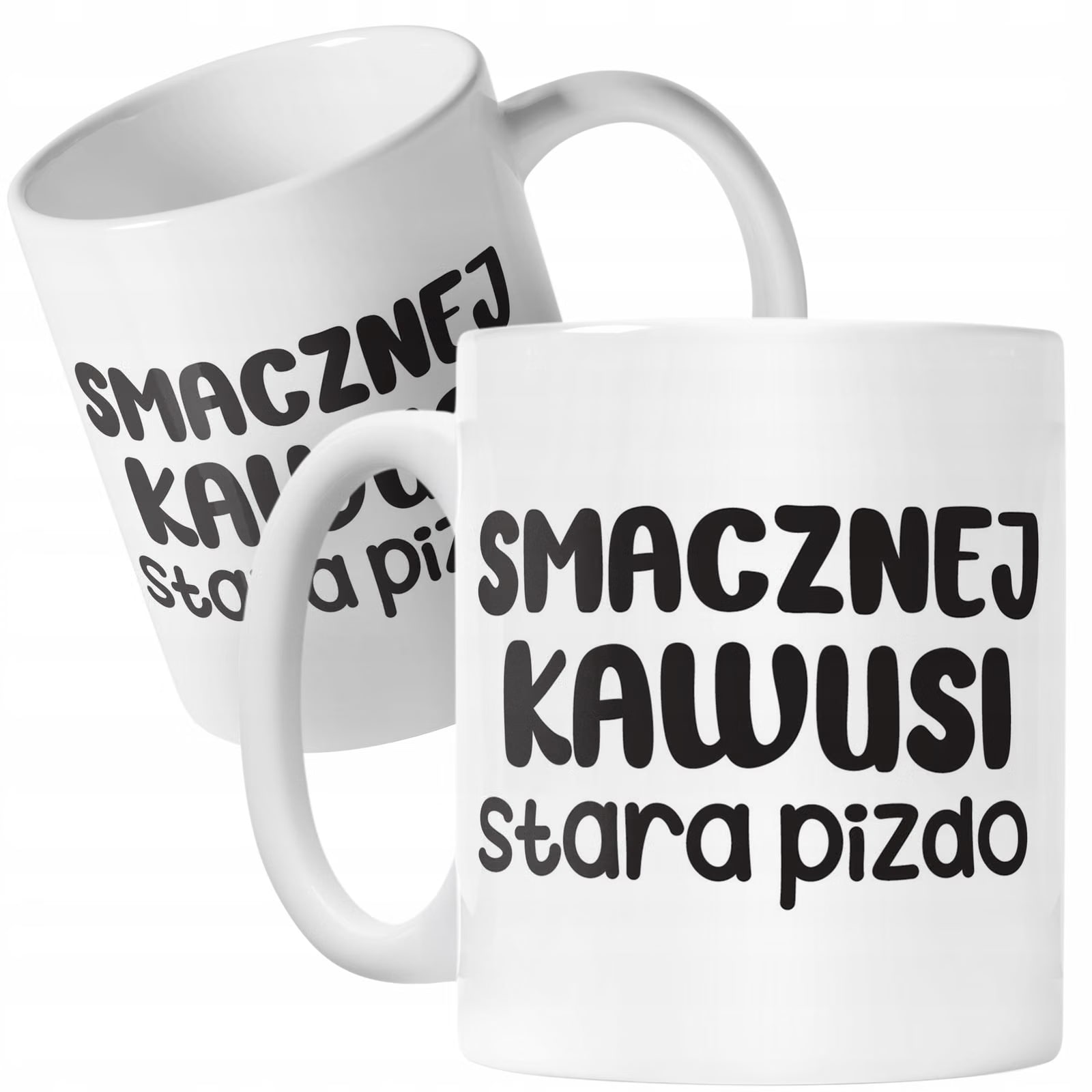 Kubek ceramiczny Smacznej Kawusi Stara Piz*o Śmieszny Zabawny Prezent
