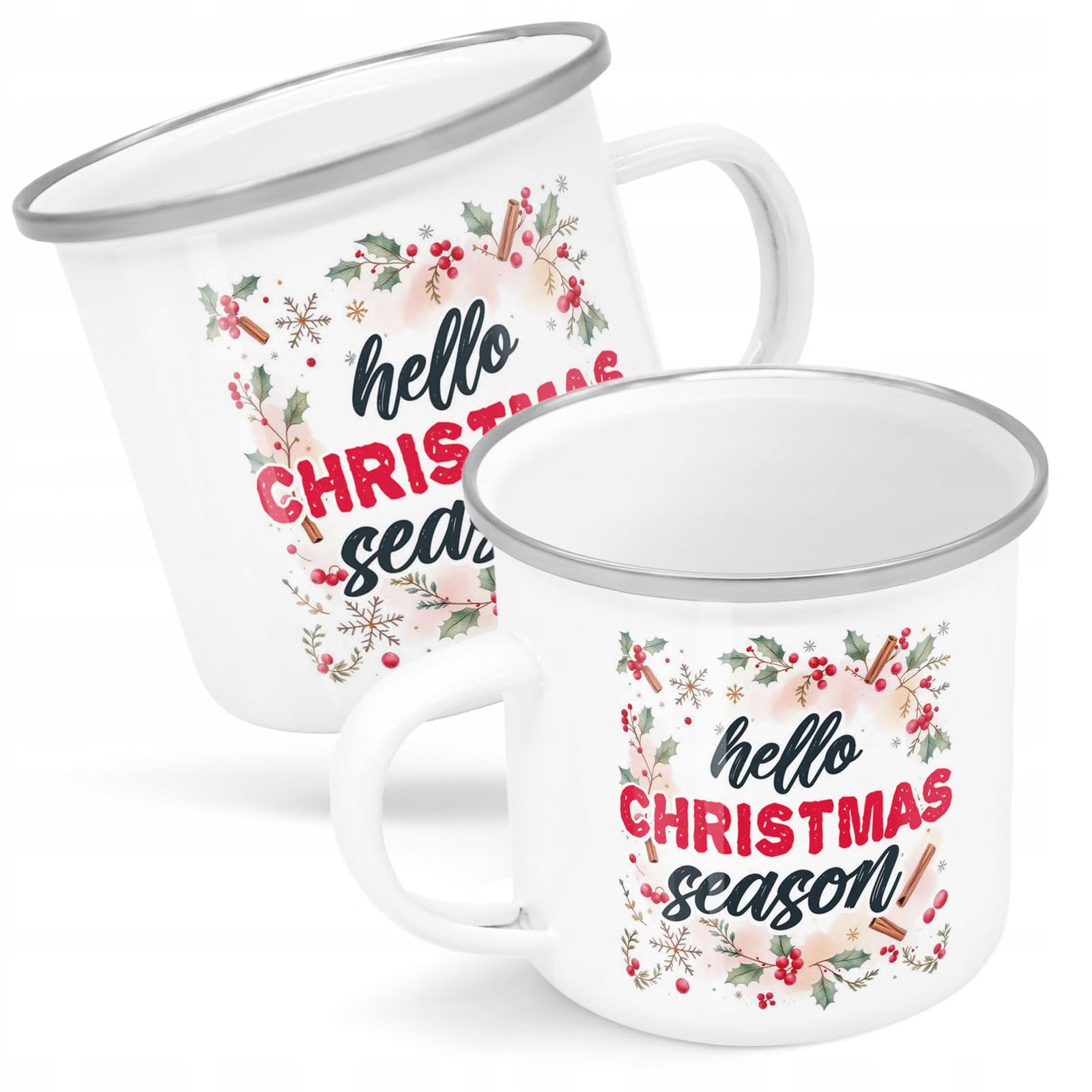 Kubek Emaliowany Boże Narodzenie Hello Christmas Season Prezent