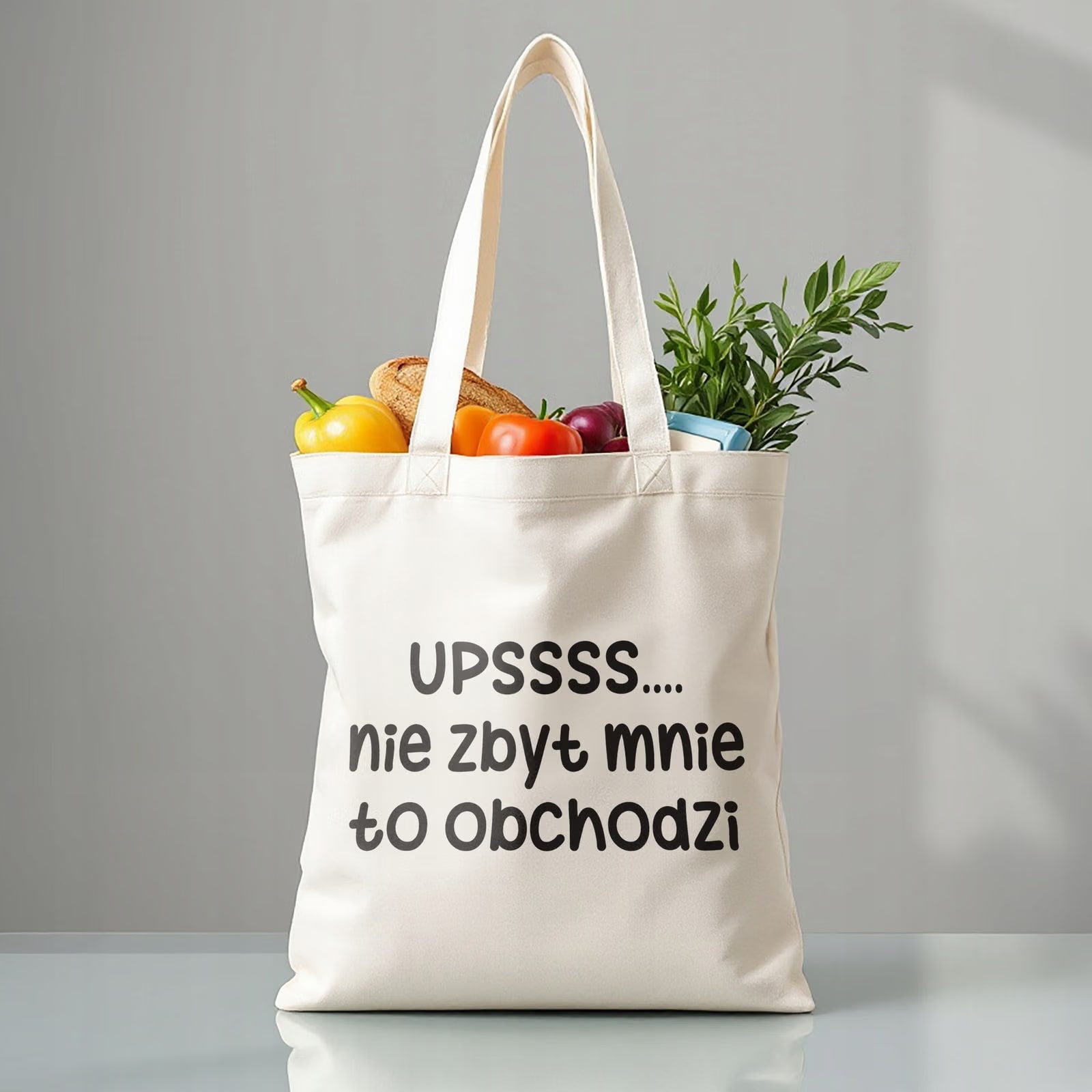 Torba bawełniana premium Ups Nie Zbyt Mnie To Obchodzi Prezent