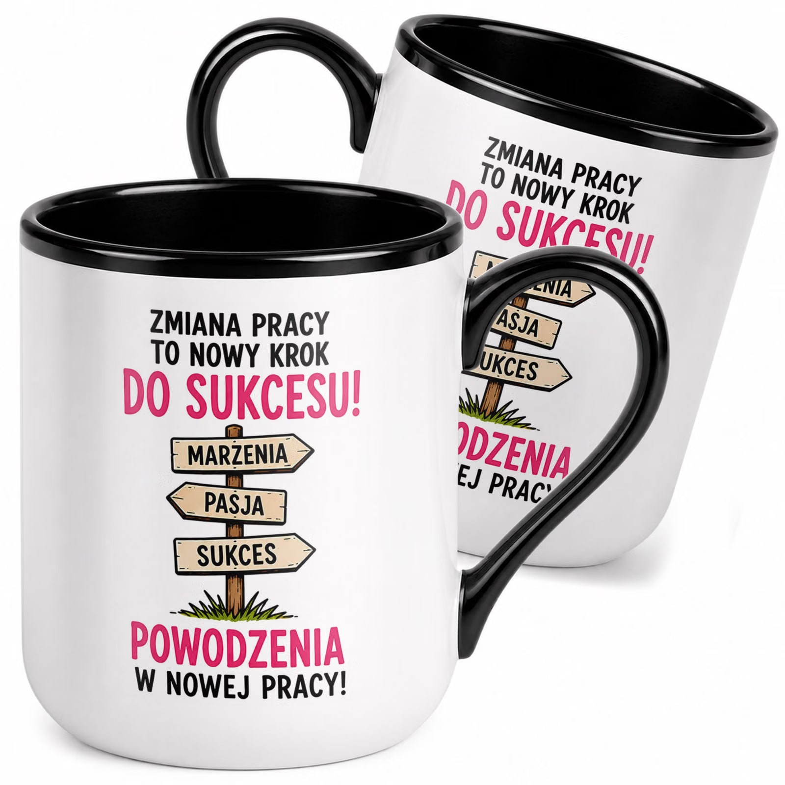 Kubek z nadrukiem Premium Czarny Pożegnanie Odejście z Pracy Prezent