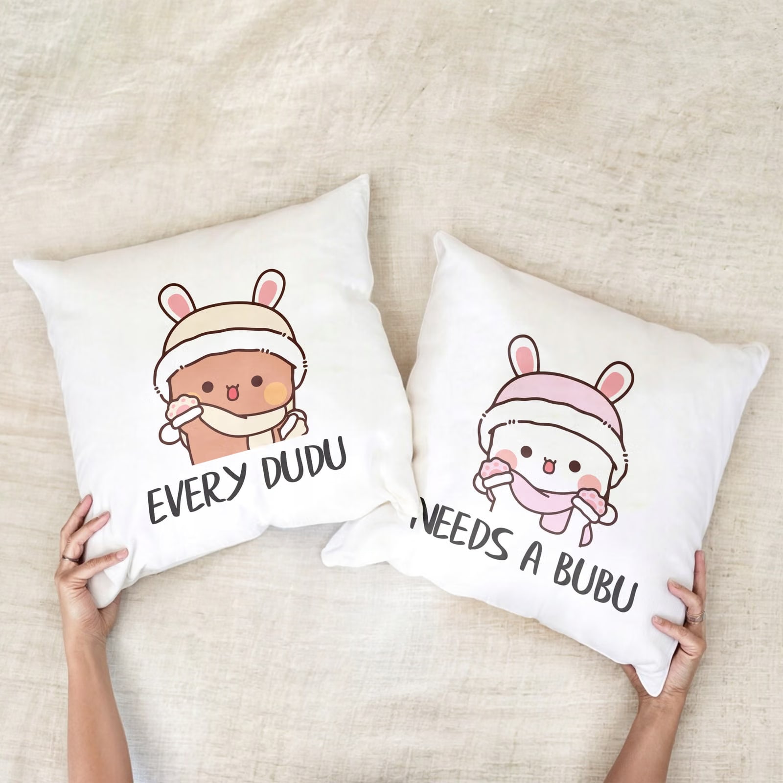 Zestaw Poduszek Walentynkowy Walentynek Bubu i Dudu Dla Pary Prezent