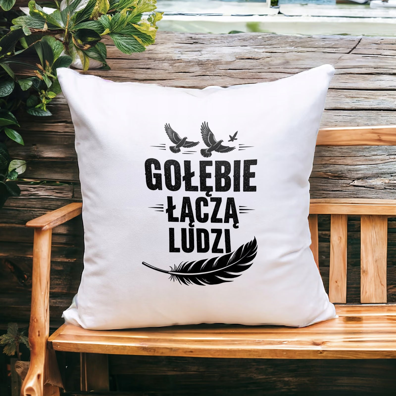 Poduszka Jasiek 38x38cm z Nadrukiem Dla Gołębiarza Hodowcy Gołębi Prezent