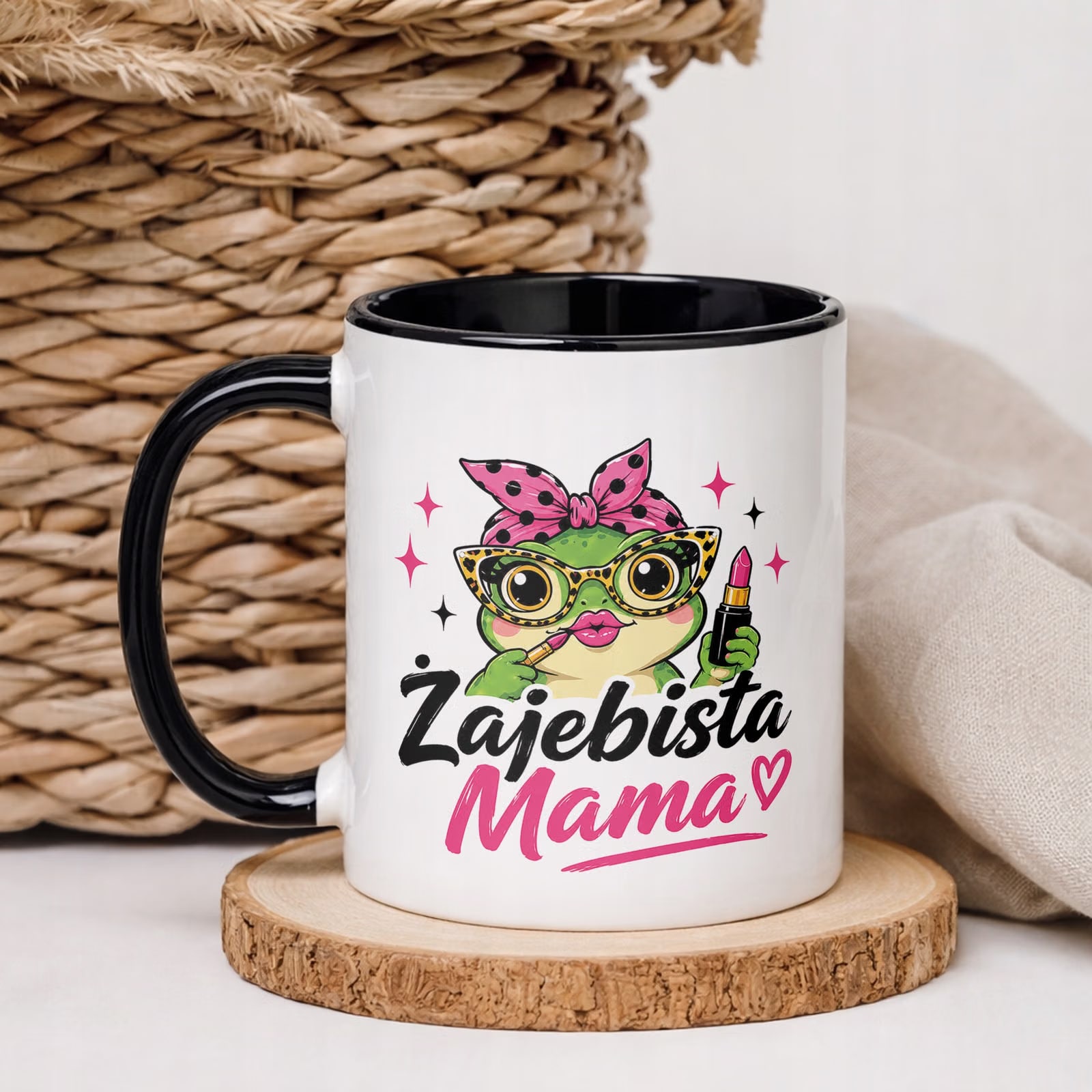 Dzień Matki prezent dla mamy kubek czarny pomysł na prezent dla mamy