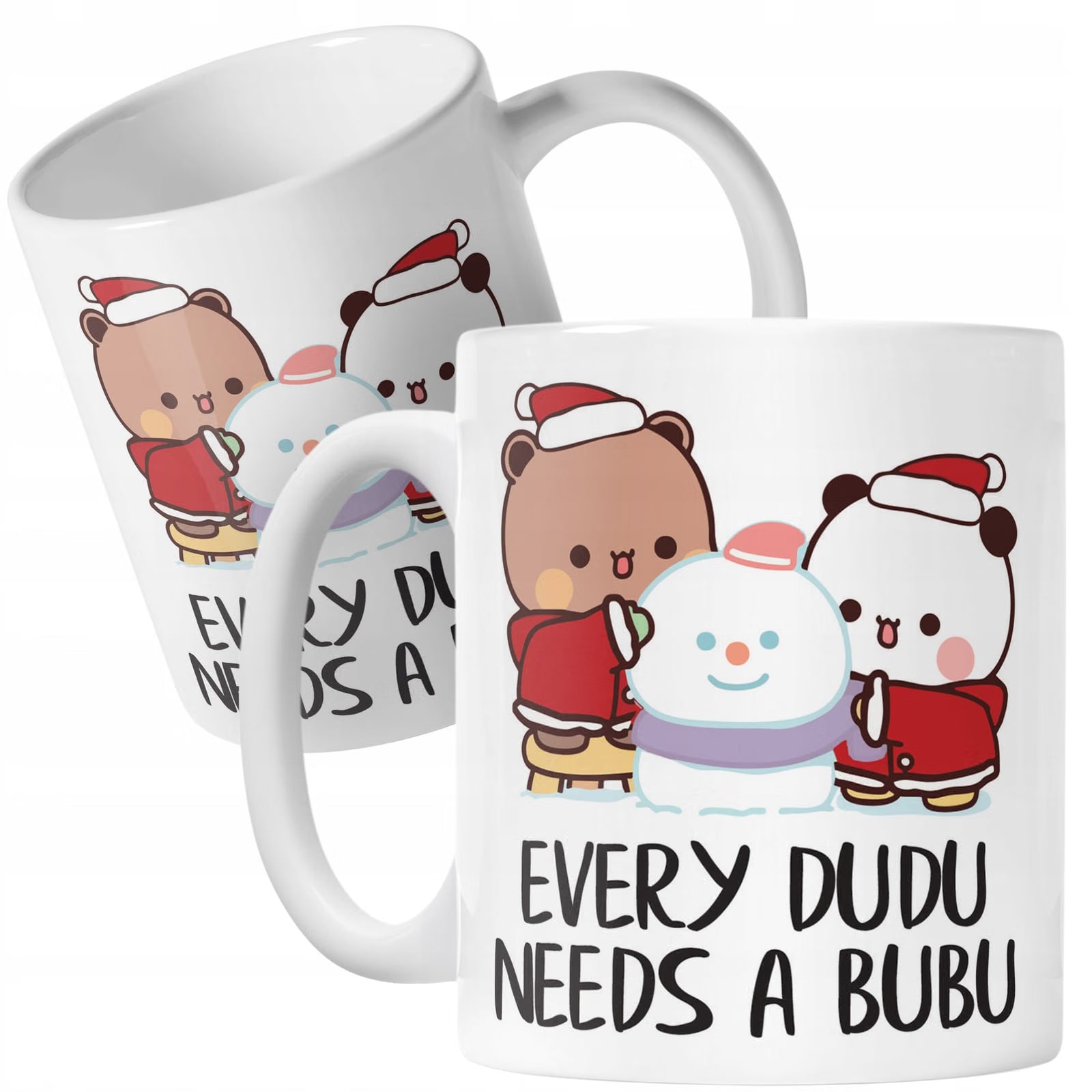 Kubek Biały Boże Narodzenie Mikołajki Święta Bubu i Dudu Prezent