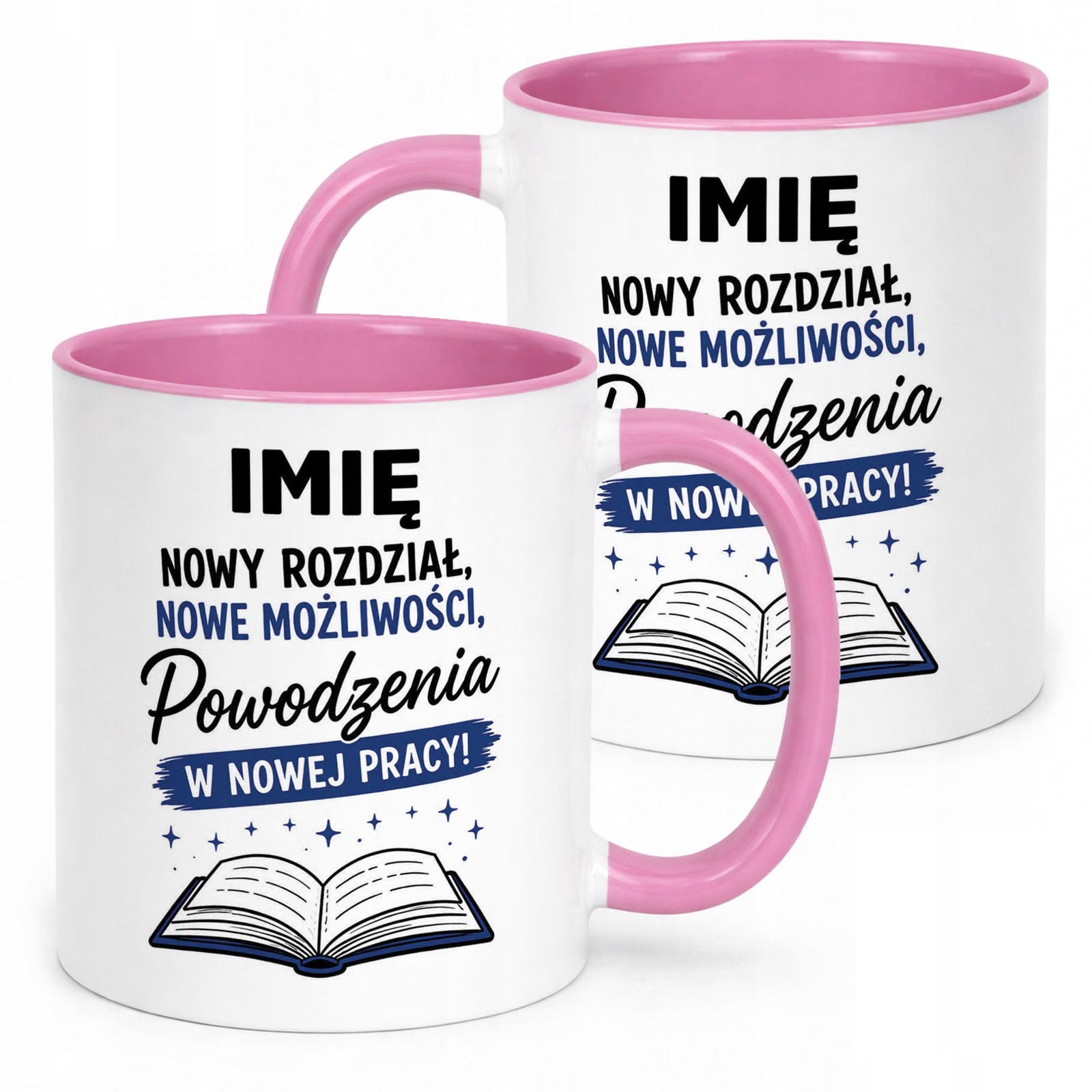 Kubek Różowy Personalizowany z Nadrukiem Pożegnanie Odejście z Pracy