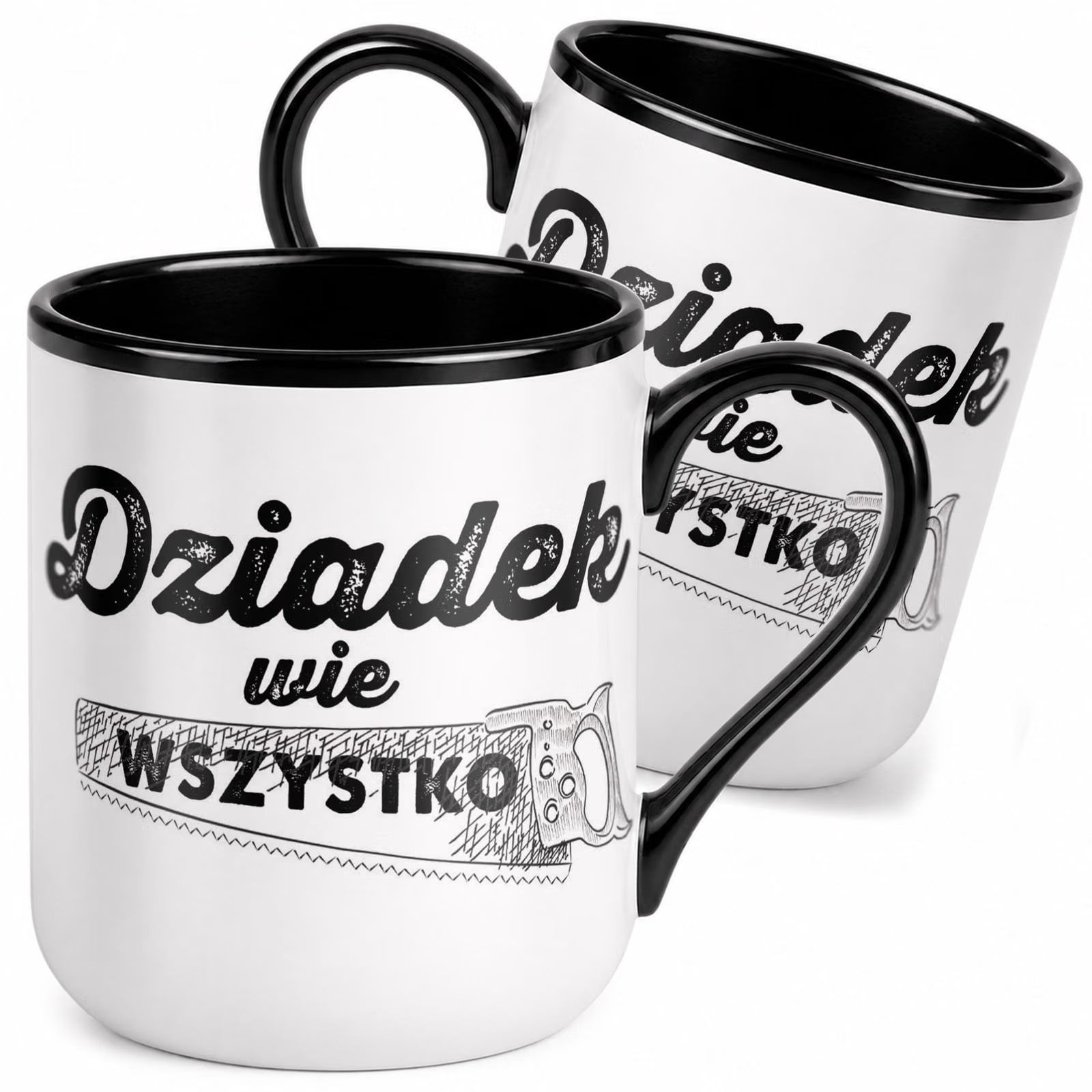Kubek z nadrukiem Premium Czarny Dzień Dziadka Dla Dziadka Upominek Prezent