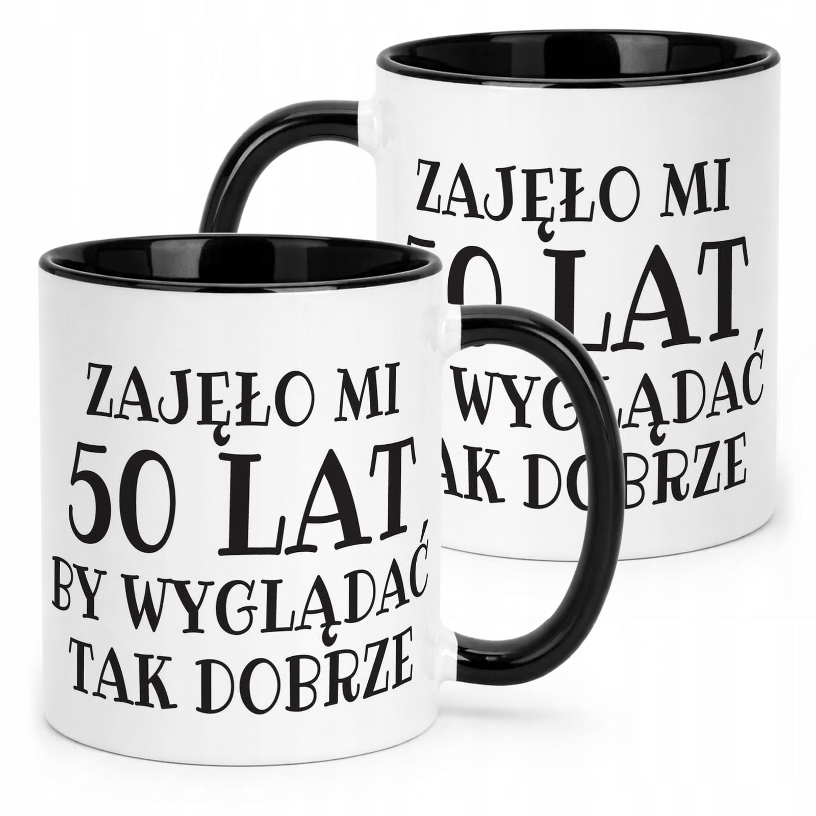 Kubek Czarny Zajęło Mi 50 Lat Na Urodziny Prezent Upominek