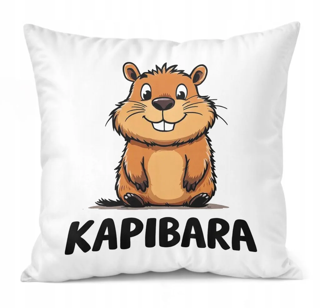 Poduszka 38x38cm Kapibara Capybara Zwierzak Dla Dzieci Prezent