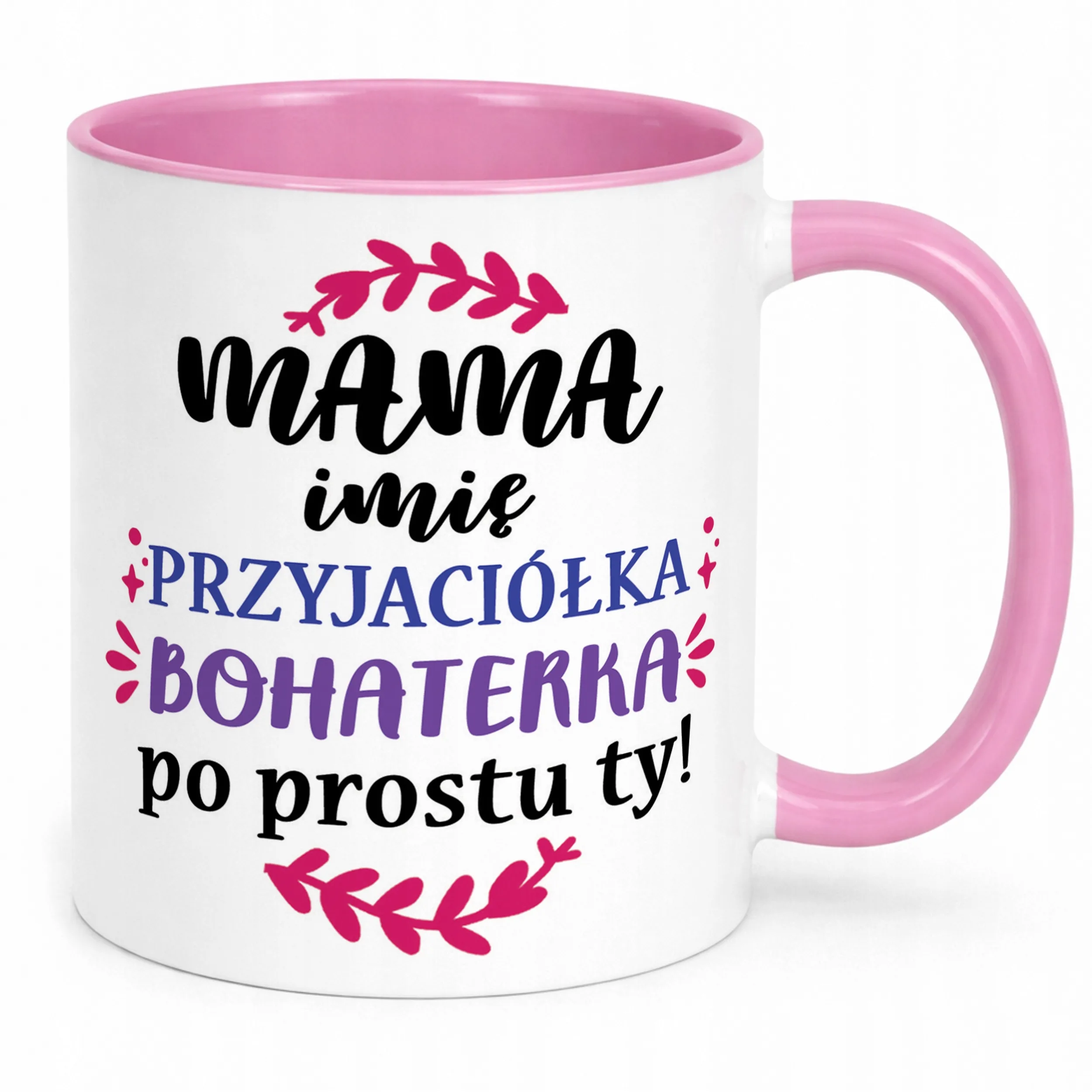 Kubek Różowy Personalizowany Dzień Matki Dla Mamy Prezent Upominek
