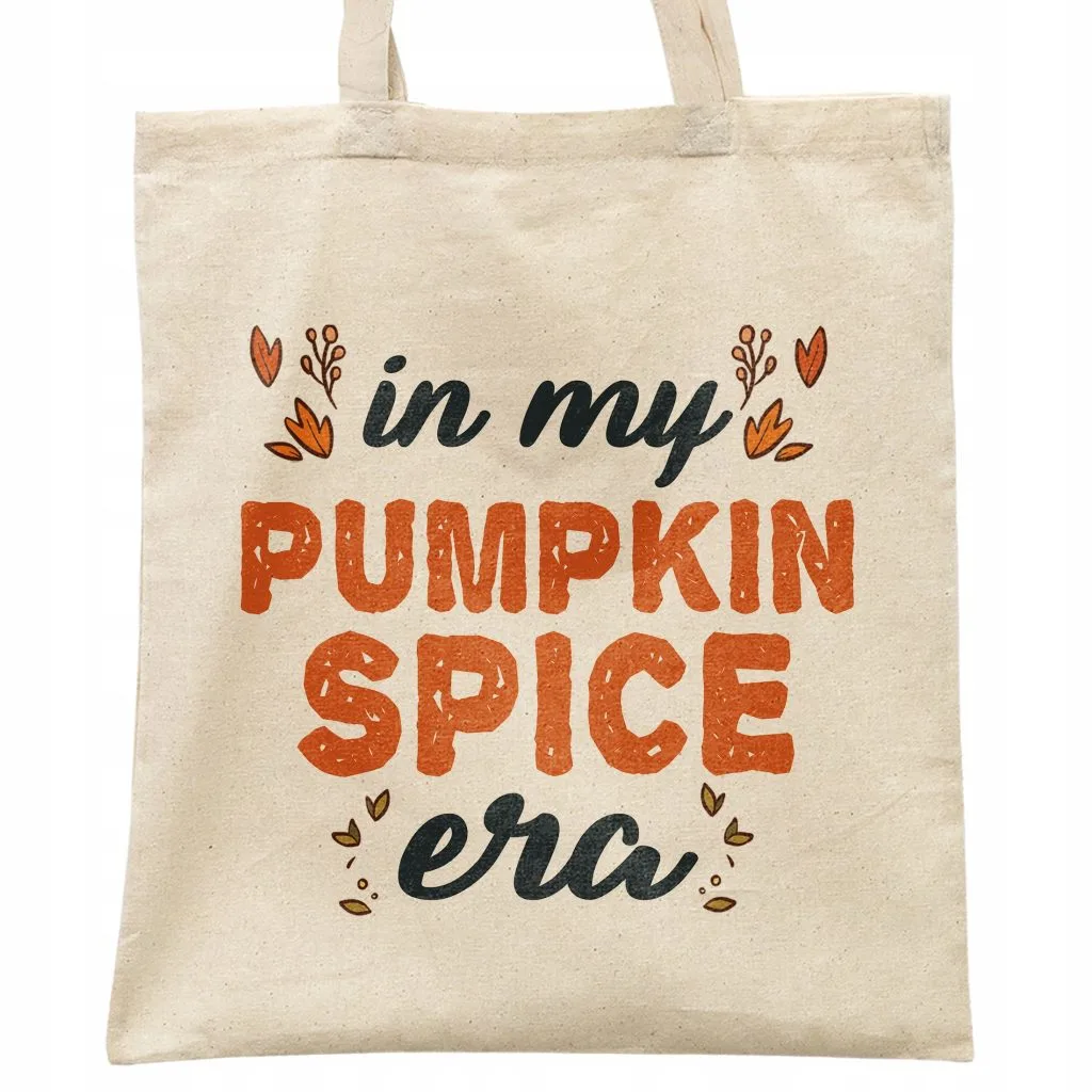 Torba bawełniana na zakupy Jesień In My Pumpkin Spice Era Dynia
