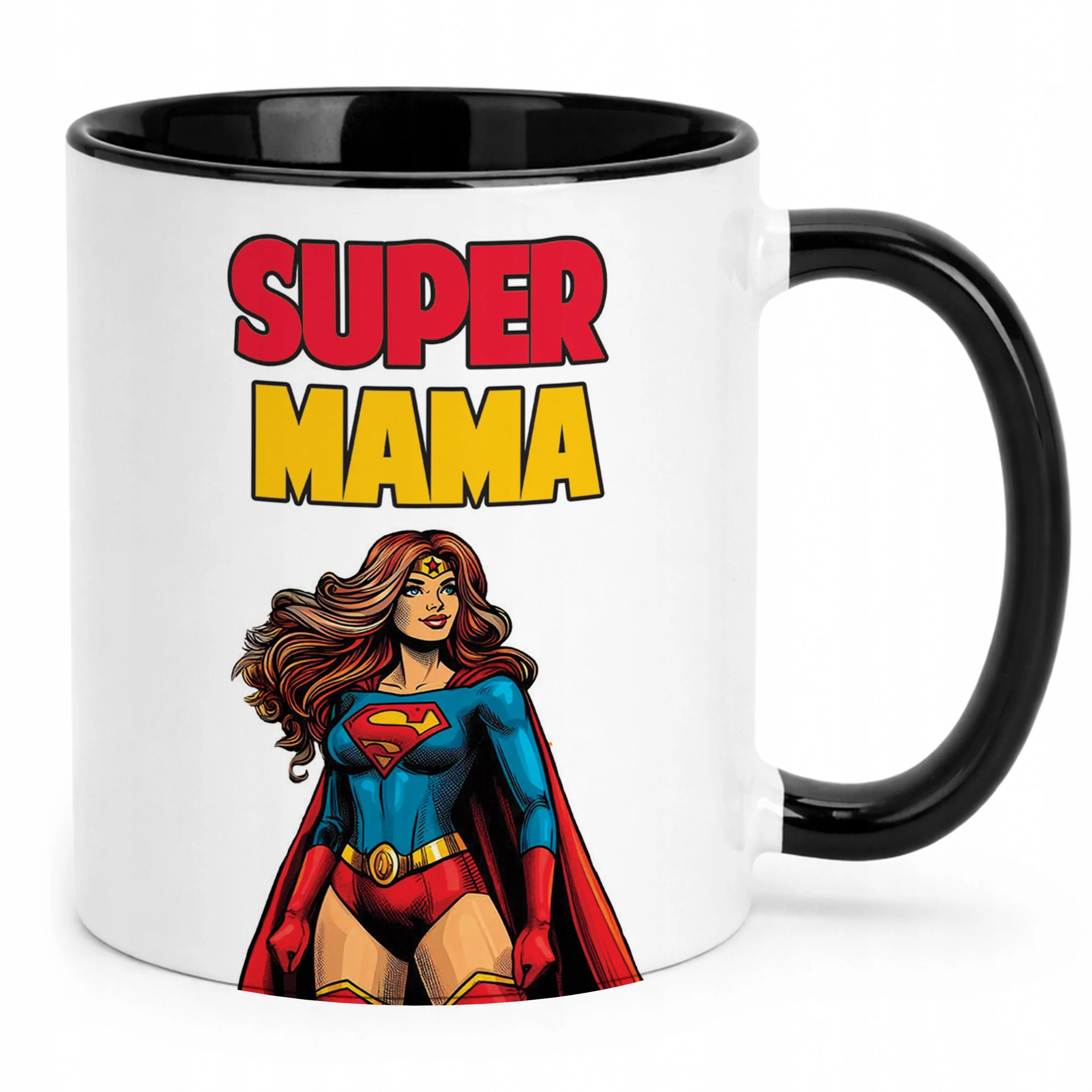 Kubek Czarny Dzień Matki Dla Mamy Prezent Super Mama
