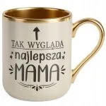 Kubek Premium Złoty Ecru Dzień Matki Dla Mamy Prezent Najlepsza Mama