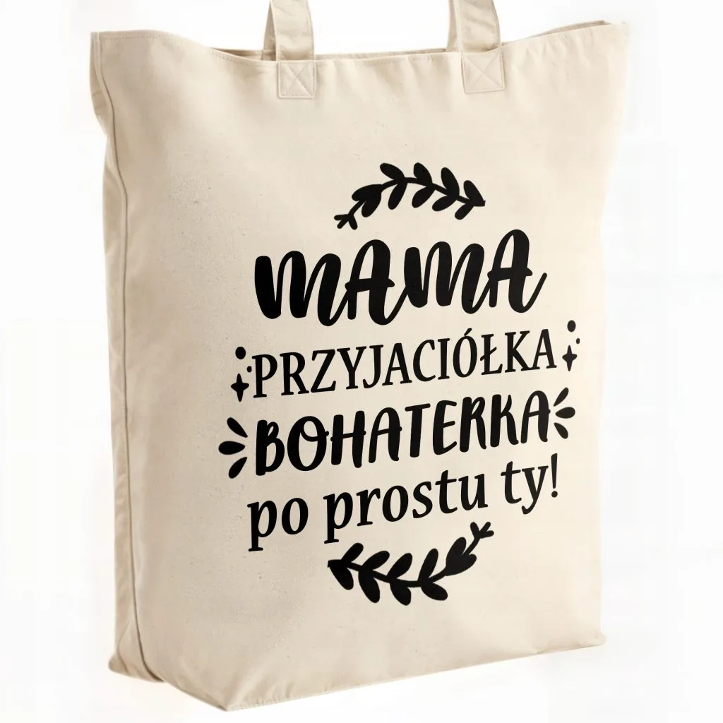 Torba bawełniana premium na zakupy Dzień Matki Prezent Bohaterka Mama