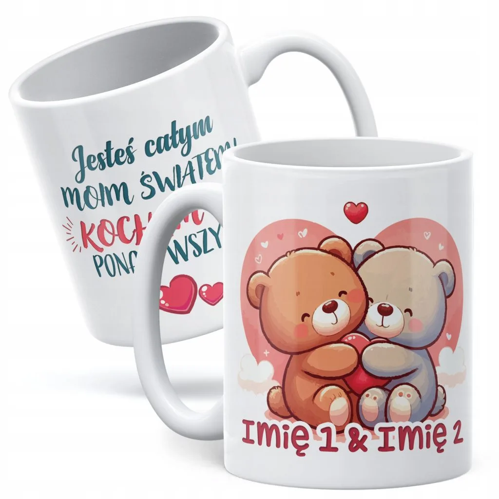 Kubek ceramiczny Personalizowany Walentynki Z imionami Dla Pary Prezent