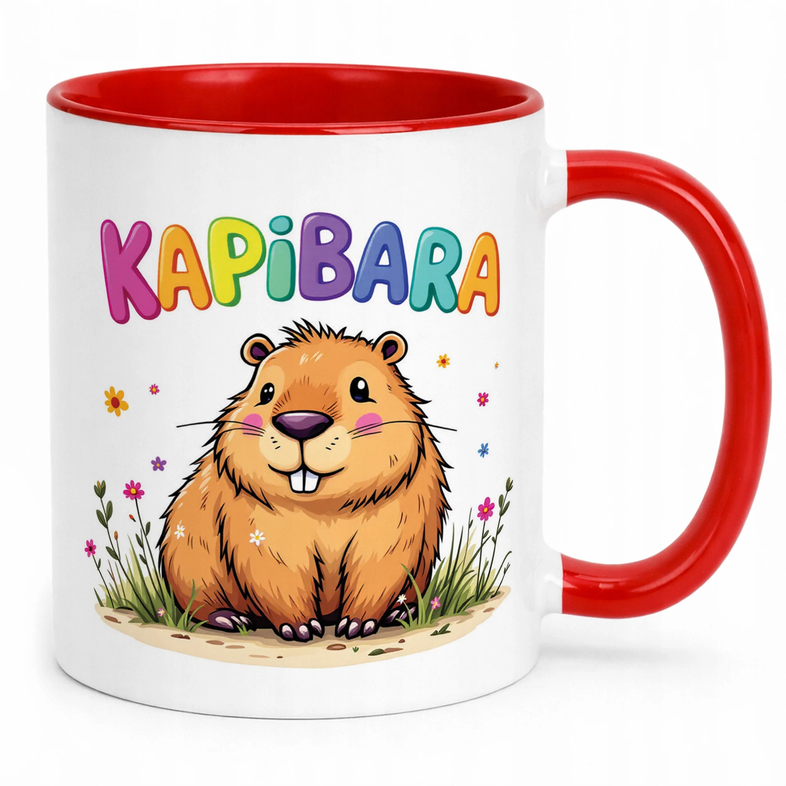 Kubek ceramiczny Kapibara Capybara Zwierzak Słodki Dla Dzieci Prezent