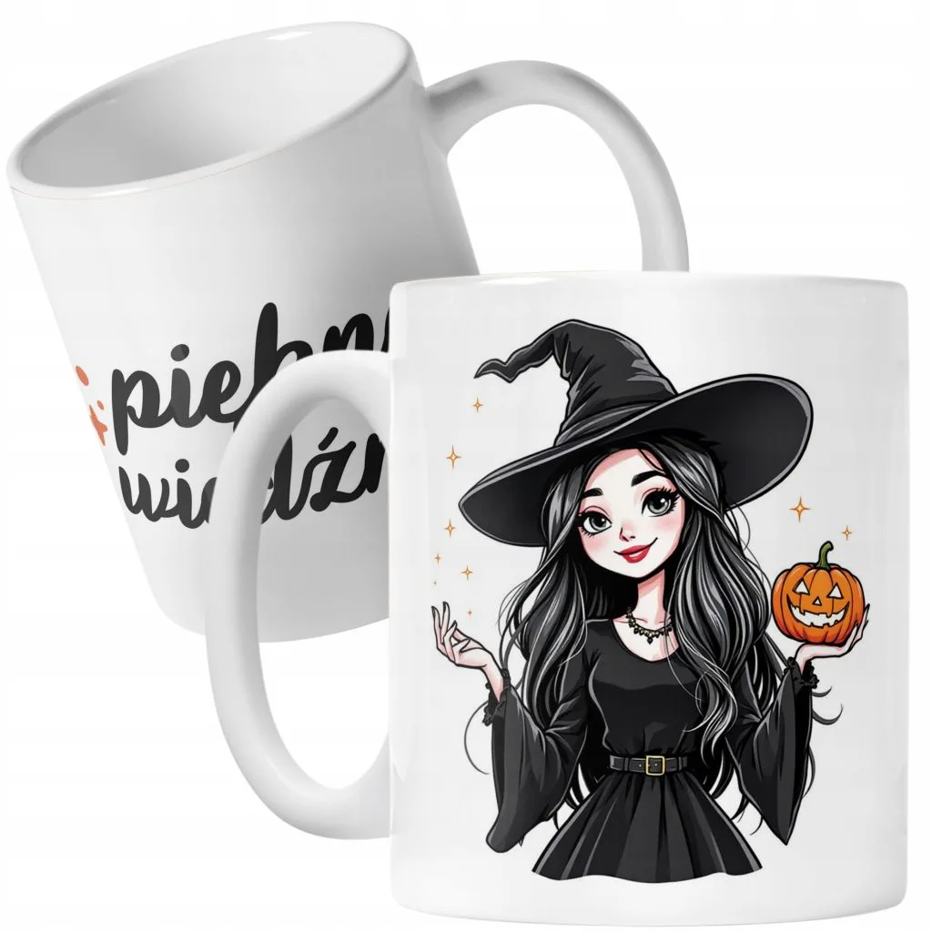 Kubek ceramiczny Halloween Piękna Wiedźma Dla Kobiety Prezent Upominek