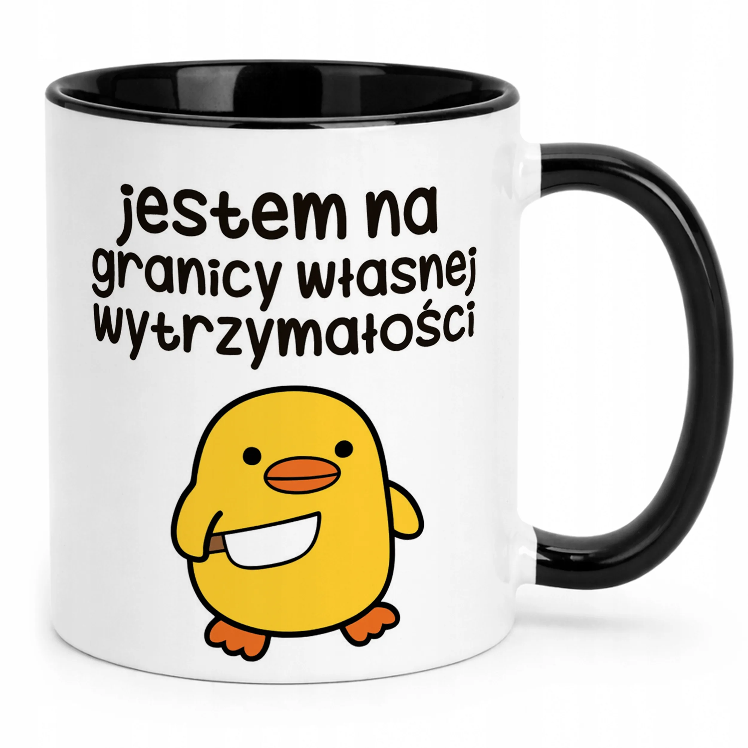 Kubek Czarny Jestem Na Granicy Śmieszny Zabawny Prezent