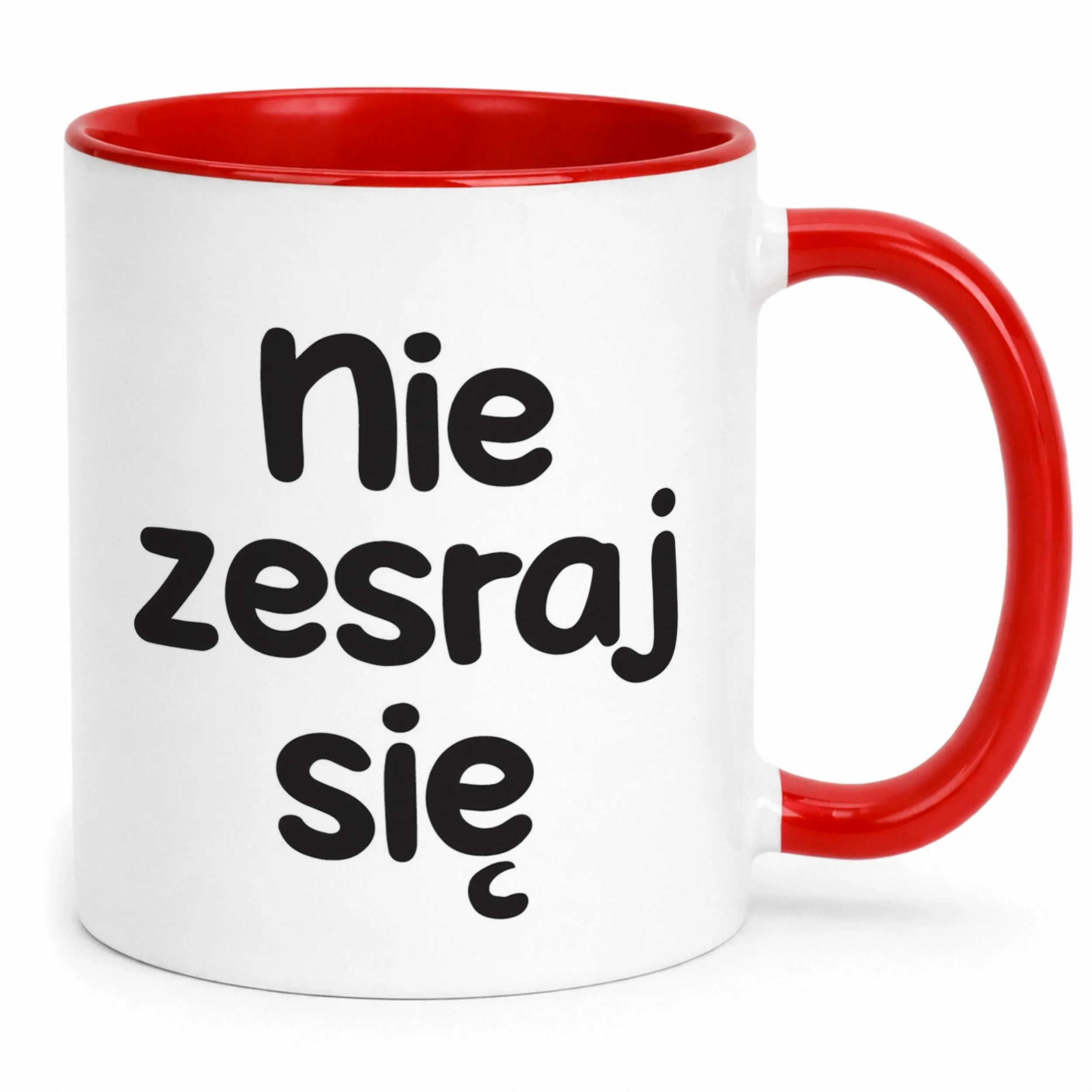 Kubek Czerwony Nie Zes*aj Się Śmieszny Zabawny Prezent