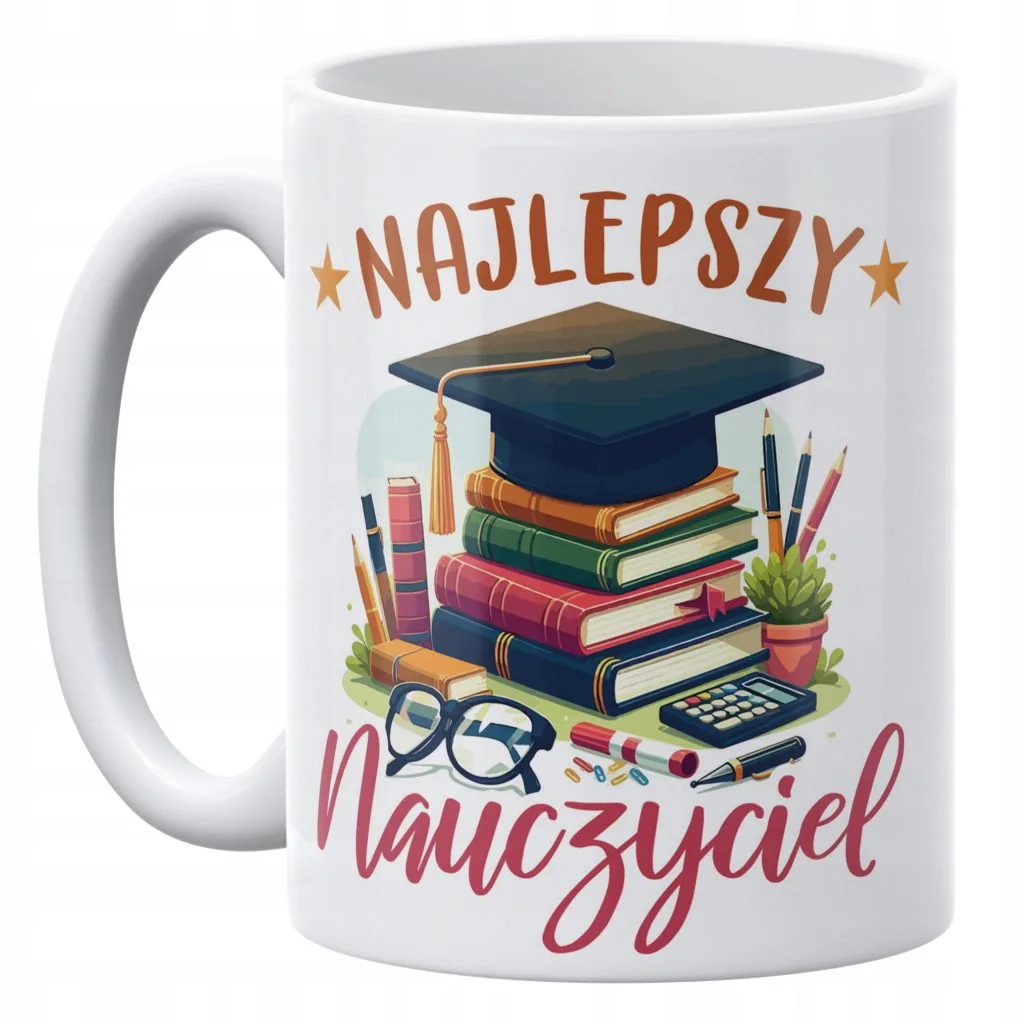 Kubek ceramiczny 330 ml Dzień Nauczyciela Najlepszy Nauczyciel Prezent