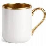 Kubek Elegant biało-złoty 330ml