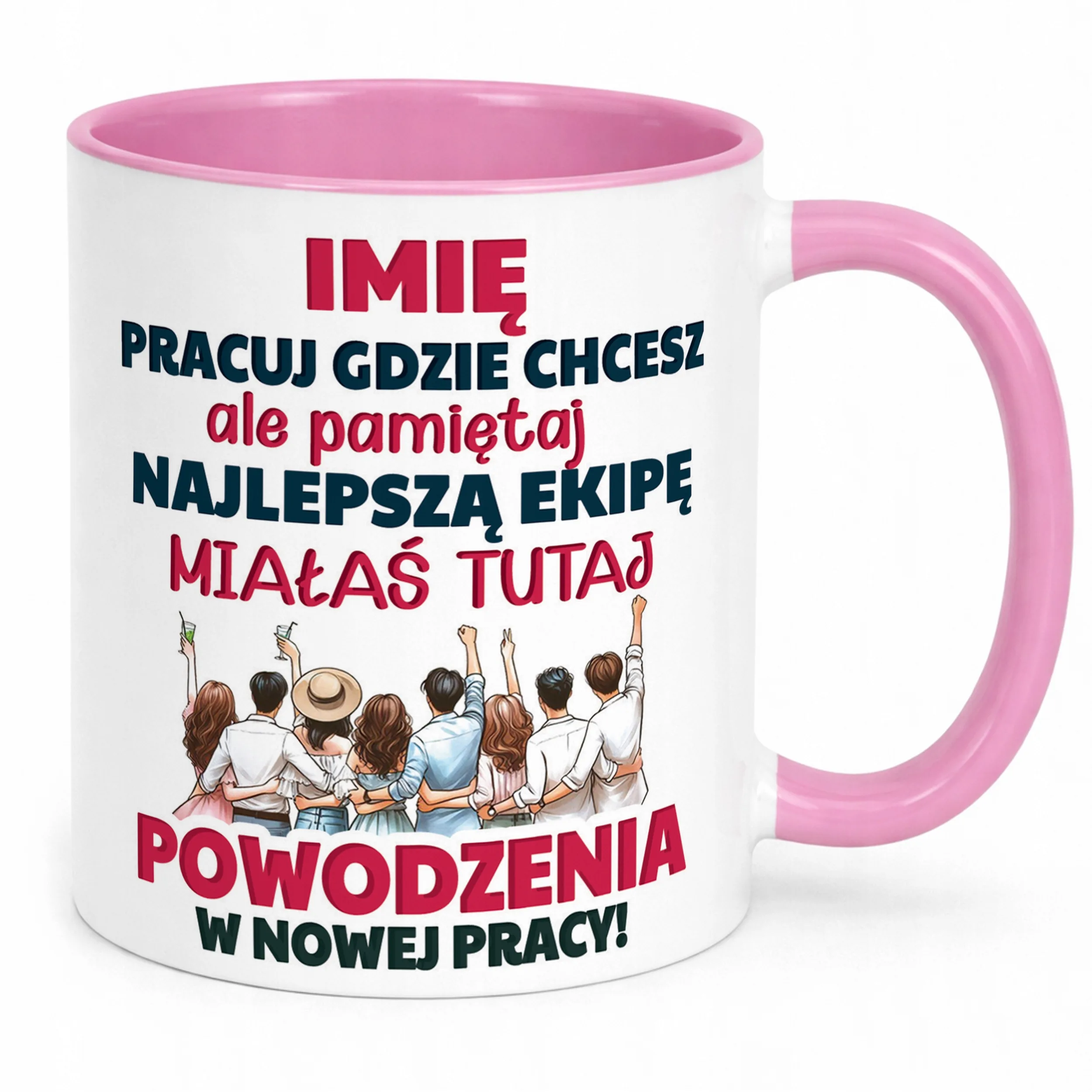 Kubek Różowy Personalizowany Pożeganie Odejście z Pracy Prezent