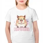 Koszulka biała dziecięca Kapibara Capybara Zwierzak