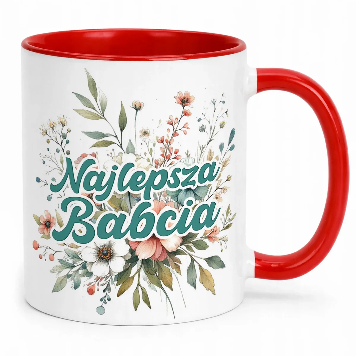 Kubek Czerwony Dzień Babci Dla Babci Prezent Upominek