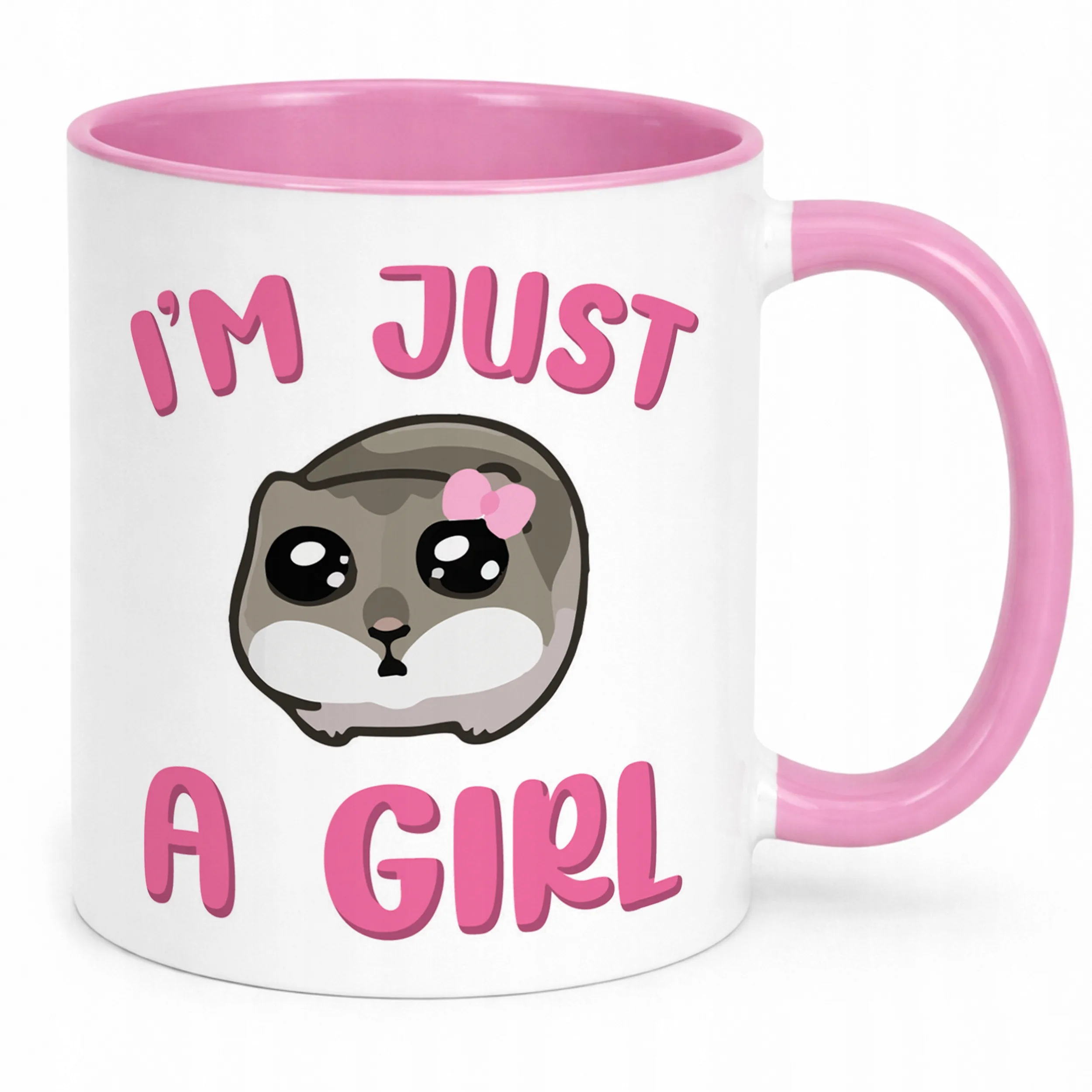 Kubek Różowy I’M JUST A GIRL Śmieszny Zabawny Prezent