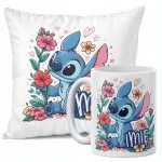 Zestaw Personalizowany Kubek + Poduszka 38×38 cm Dla Fanów Lilo i Sticz