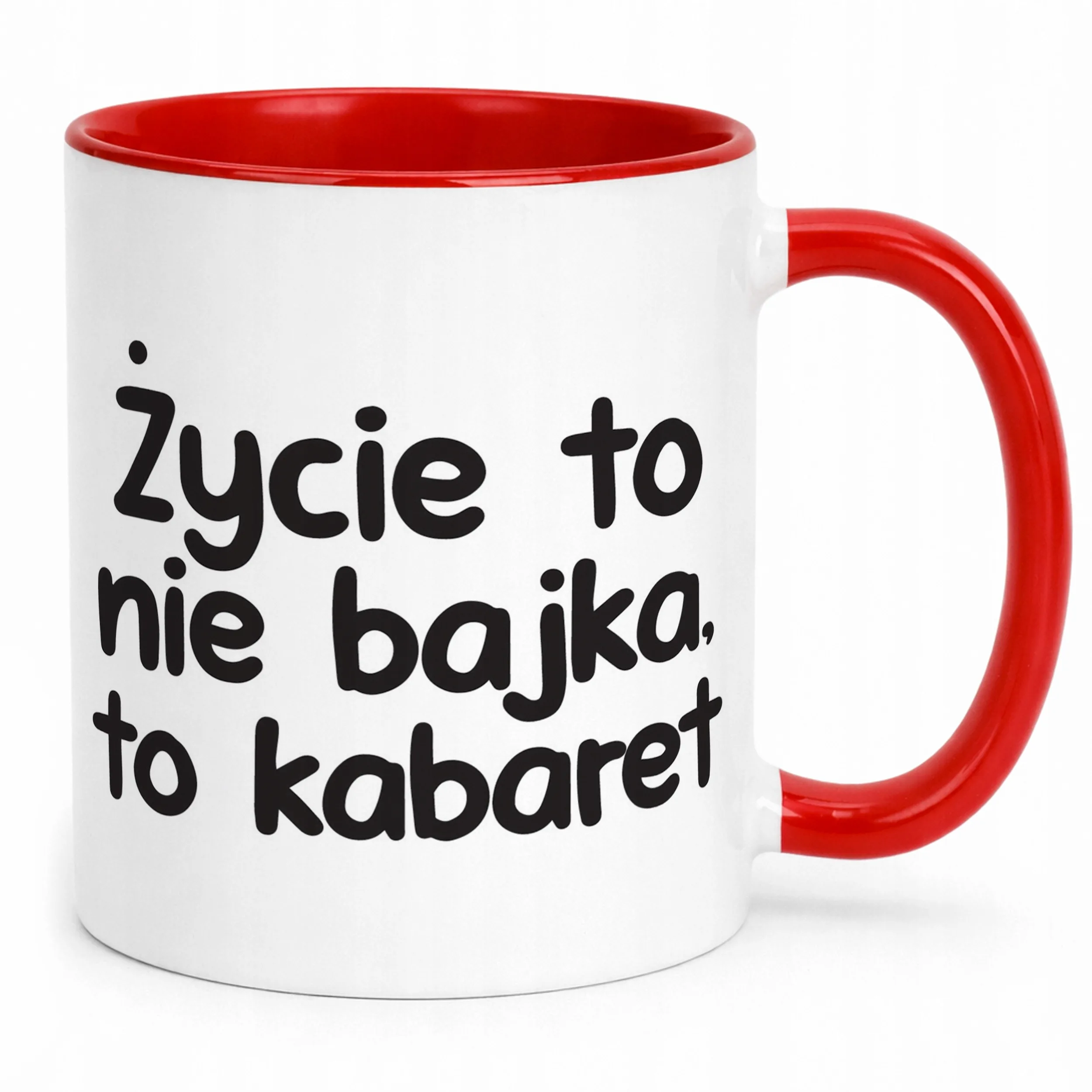 Kubek Czerwony Życie To Nie Bajka Śmieszny Zabawny Prezent