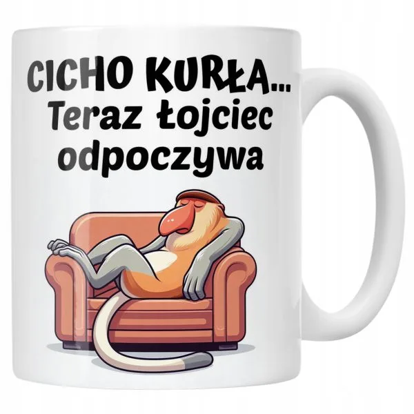 Kubek ceramiczny Dzień Ojca Dla Taty Łojciec Odpoczywa Nosacz Prezent
