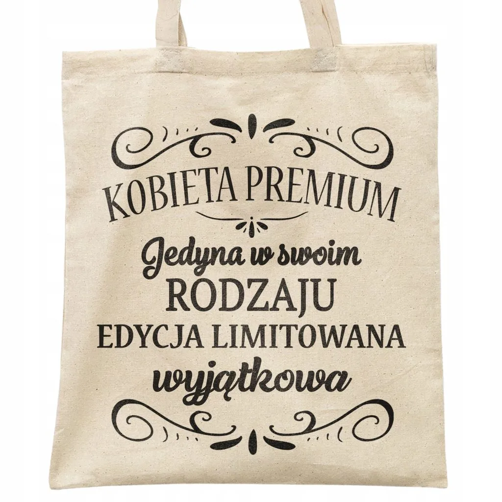 Torba bawełniana na zakupy prezent na Dzień Kobiet Kobieta Premium
