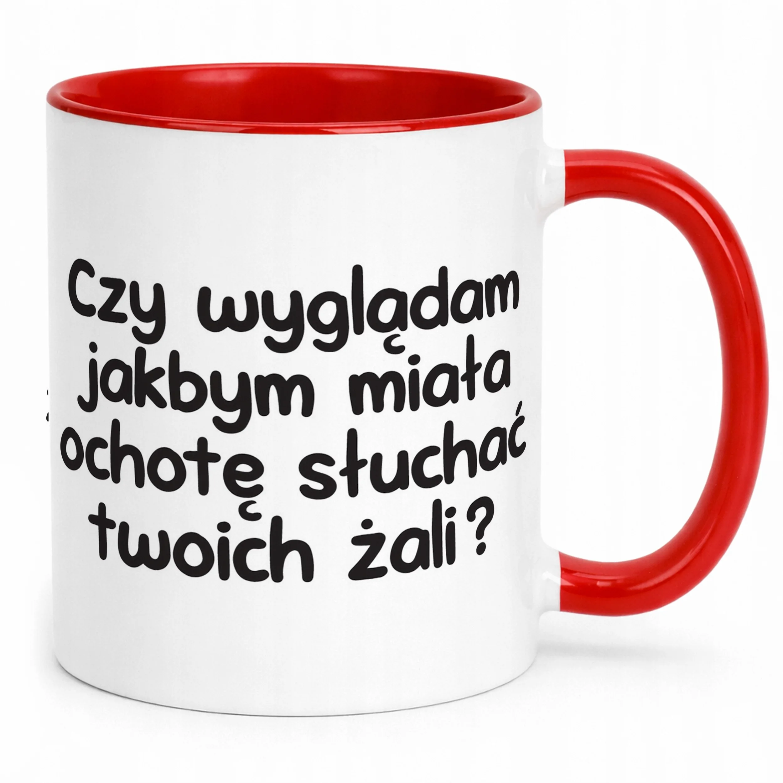 Kubek Czerwony Czy Wyglądam Jakbym Miała Ochotę Śmieszny Zabawny Prezent
