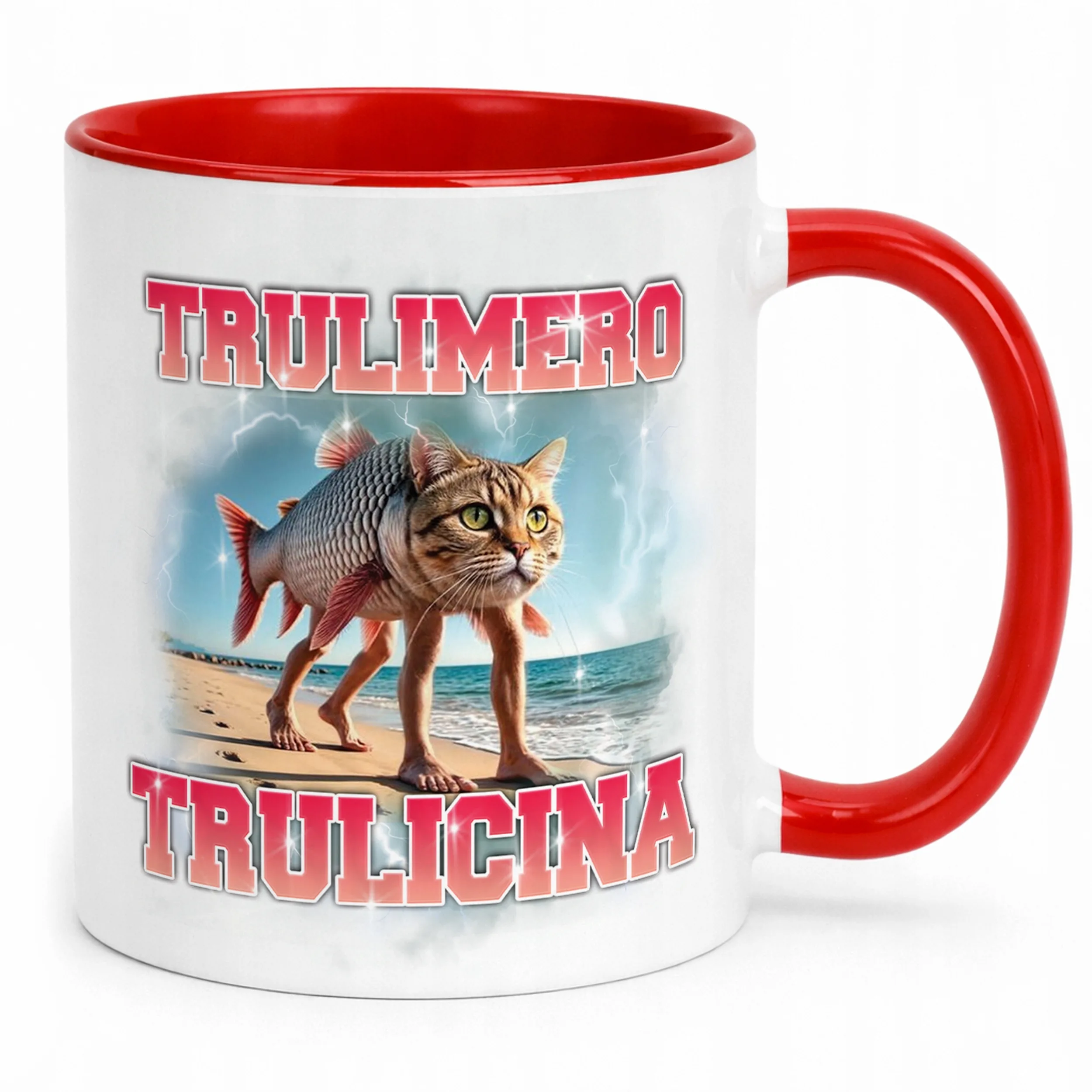 Kubek ceramiczny BRAINROT Trulimero Trulicina Memy Zabawny TikTok Viral